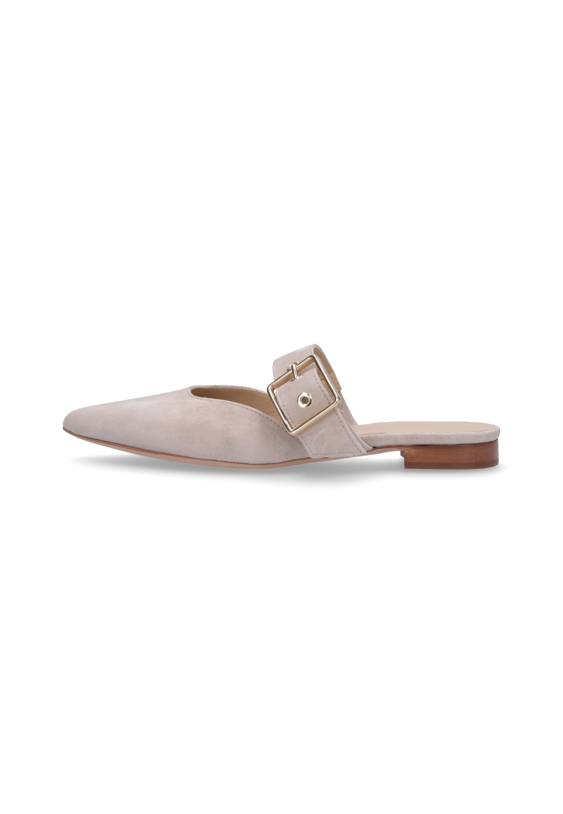 MIWA Veloursleder Beige, Bekleidung, Schuhwerk, Sandale, Schuh