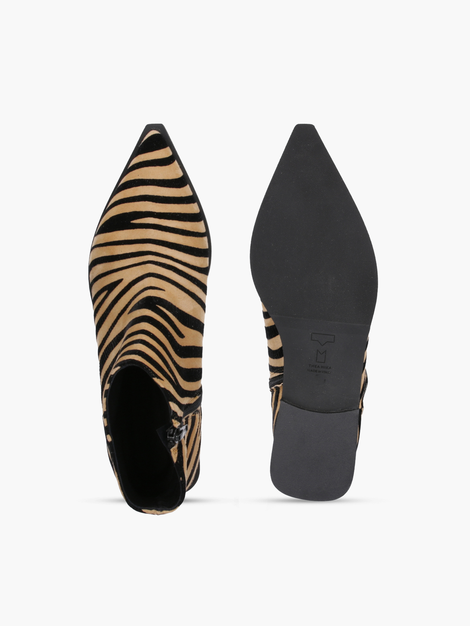 MIOKI Veloursleder Zebra, Bekleidung, Schuhwerk, Schuh, Hoher Absatz