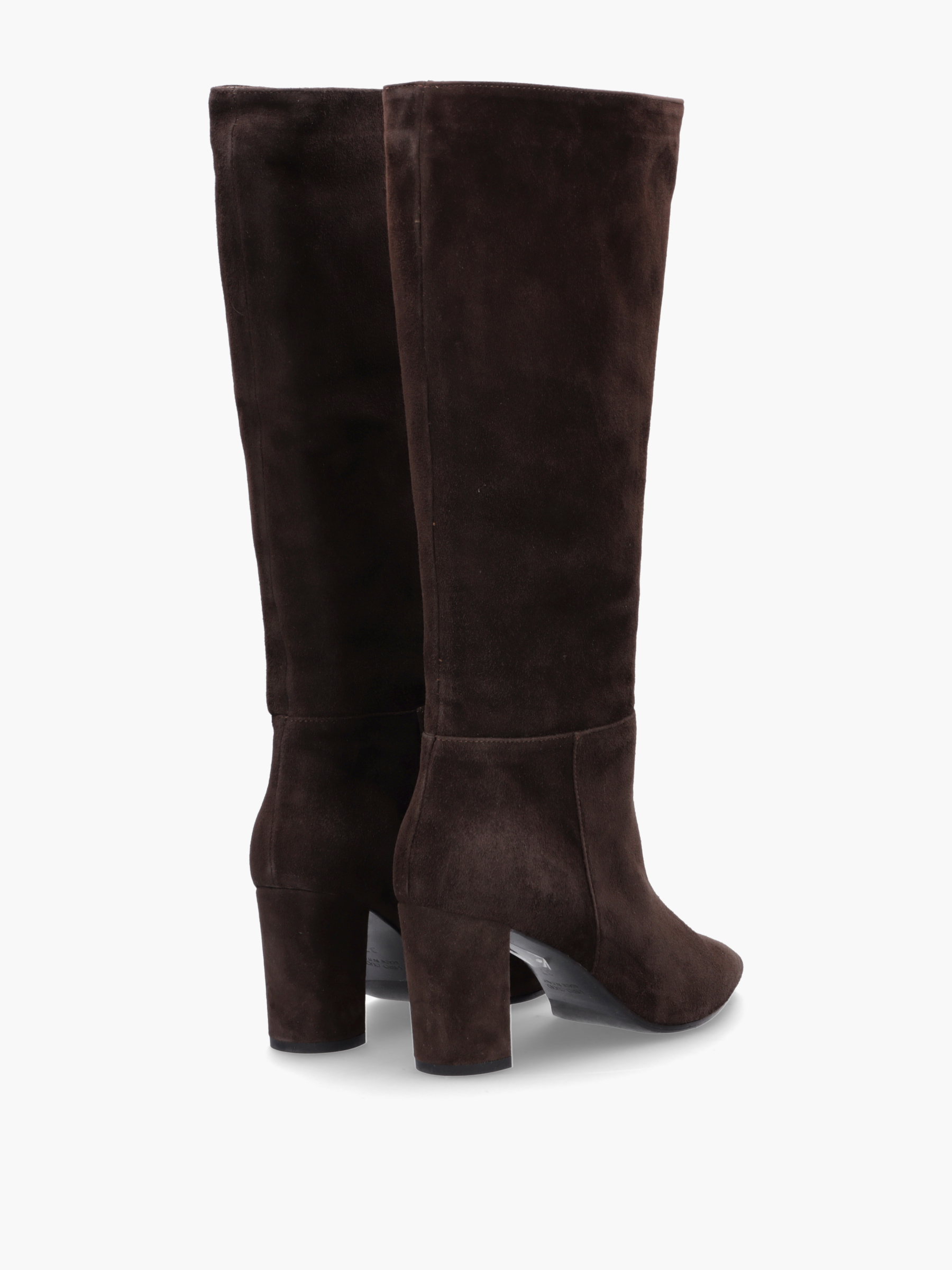 Stiefel braun 70 mm, Schuhwerk, Schuh, Hoher Absatz, Wildleder, Reitstiefel