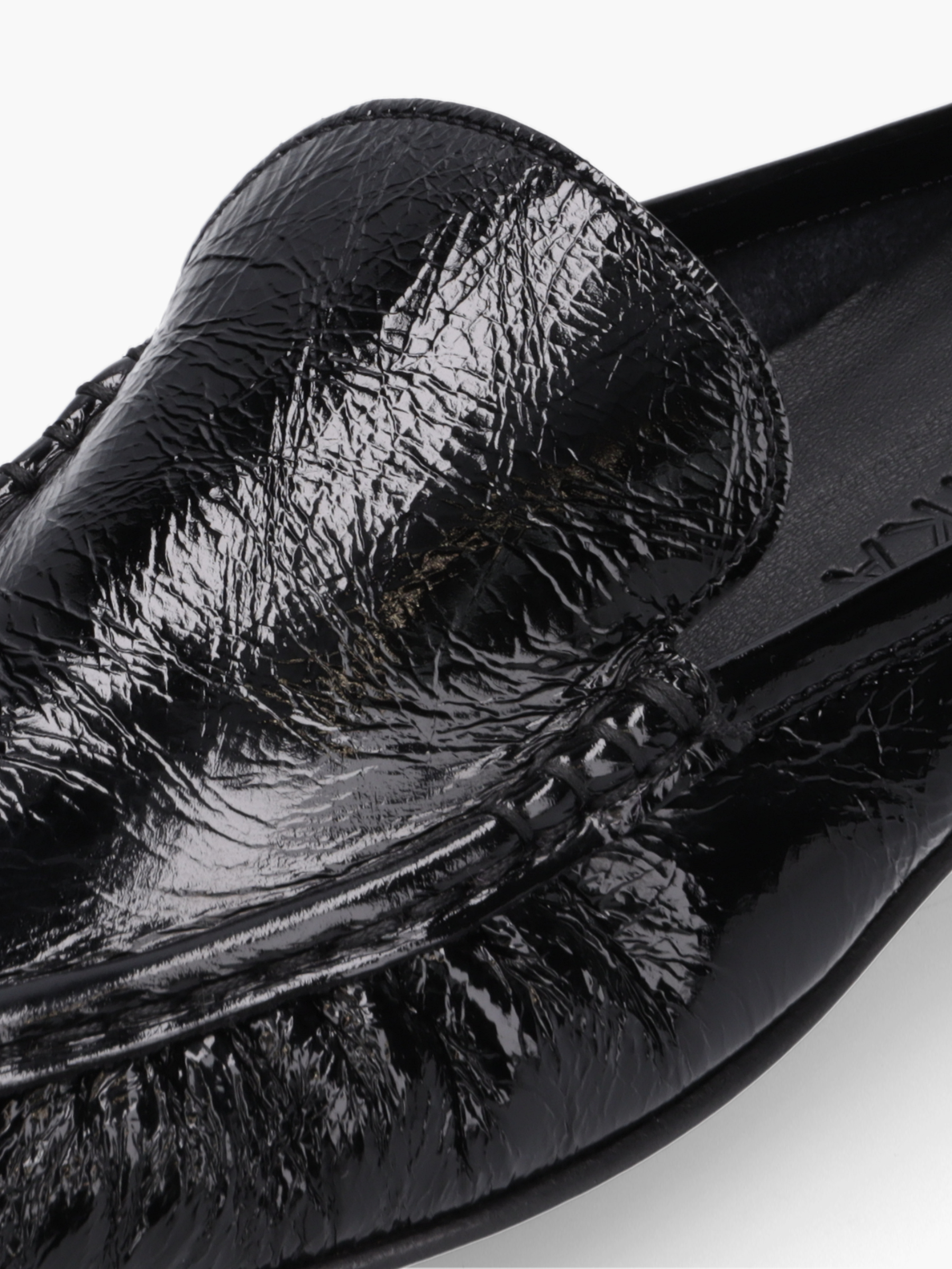 POLA Metallic-Leder Schwarz, Bekleidung, Schuhwerk, Schuh, Person