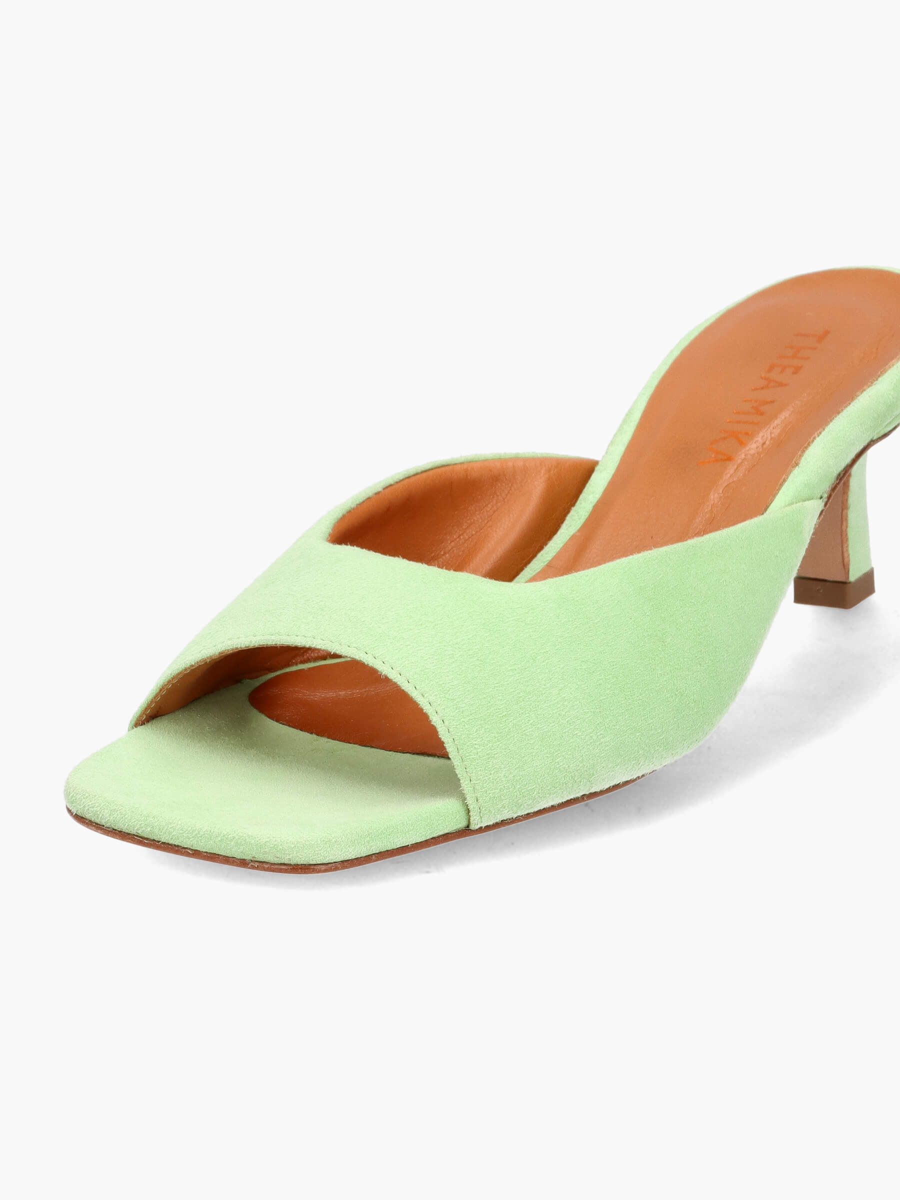 Mules grün 50 mm, Bekleidung, Schuhwerk, Schuh, Hoher Absatz, Sandale