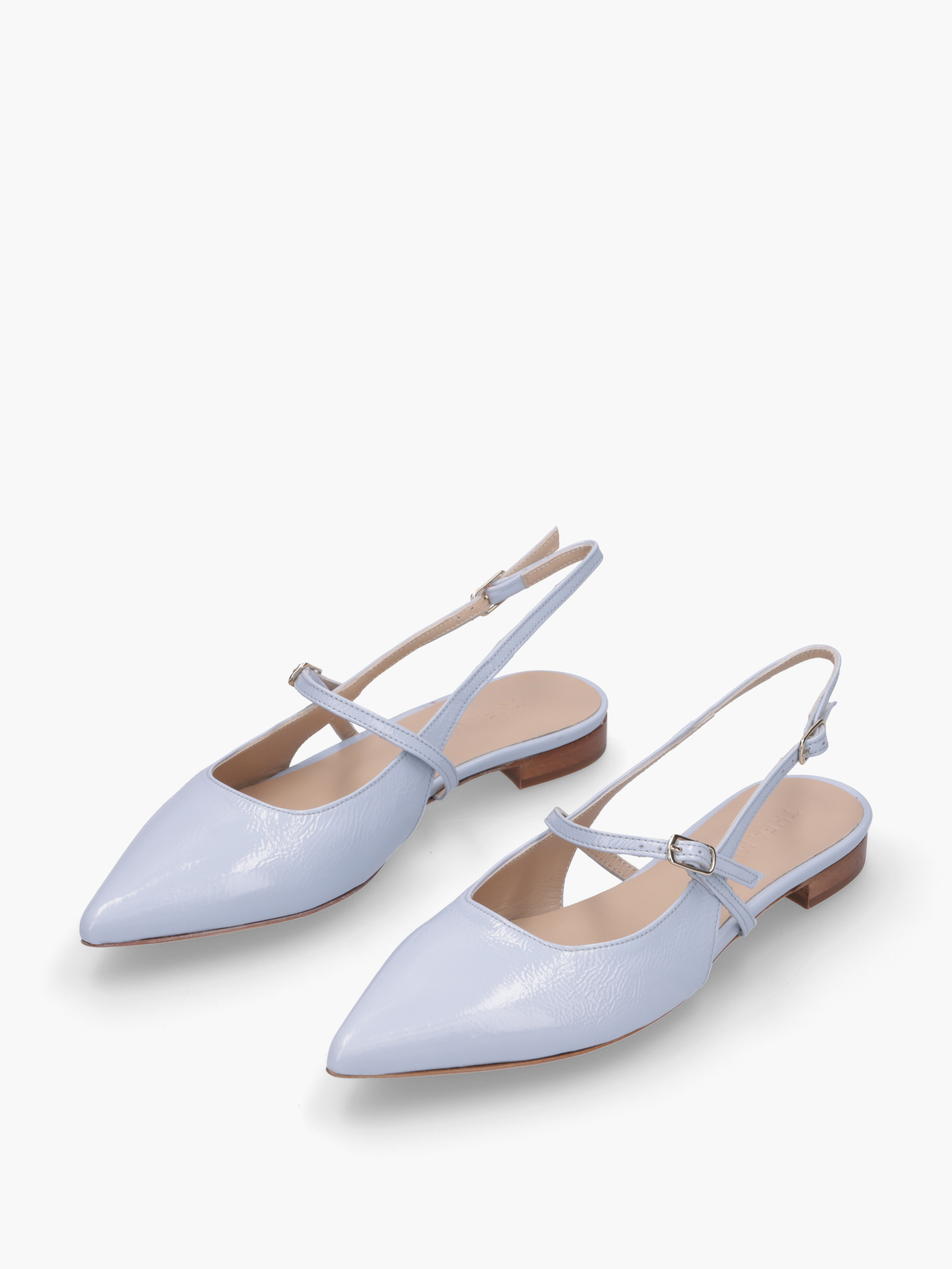 MEGUMI Lackleder Hellblau, Bekleidung, Schuhwerk, Sandale, Schuh, Hoher Absatz