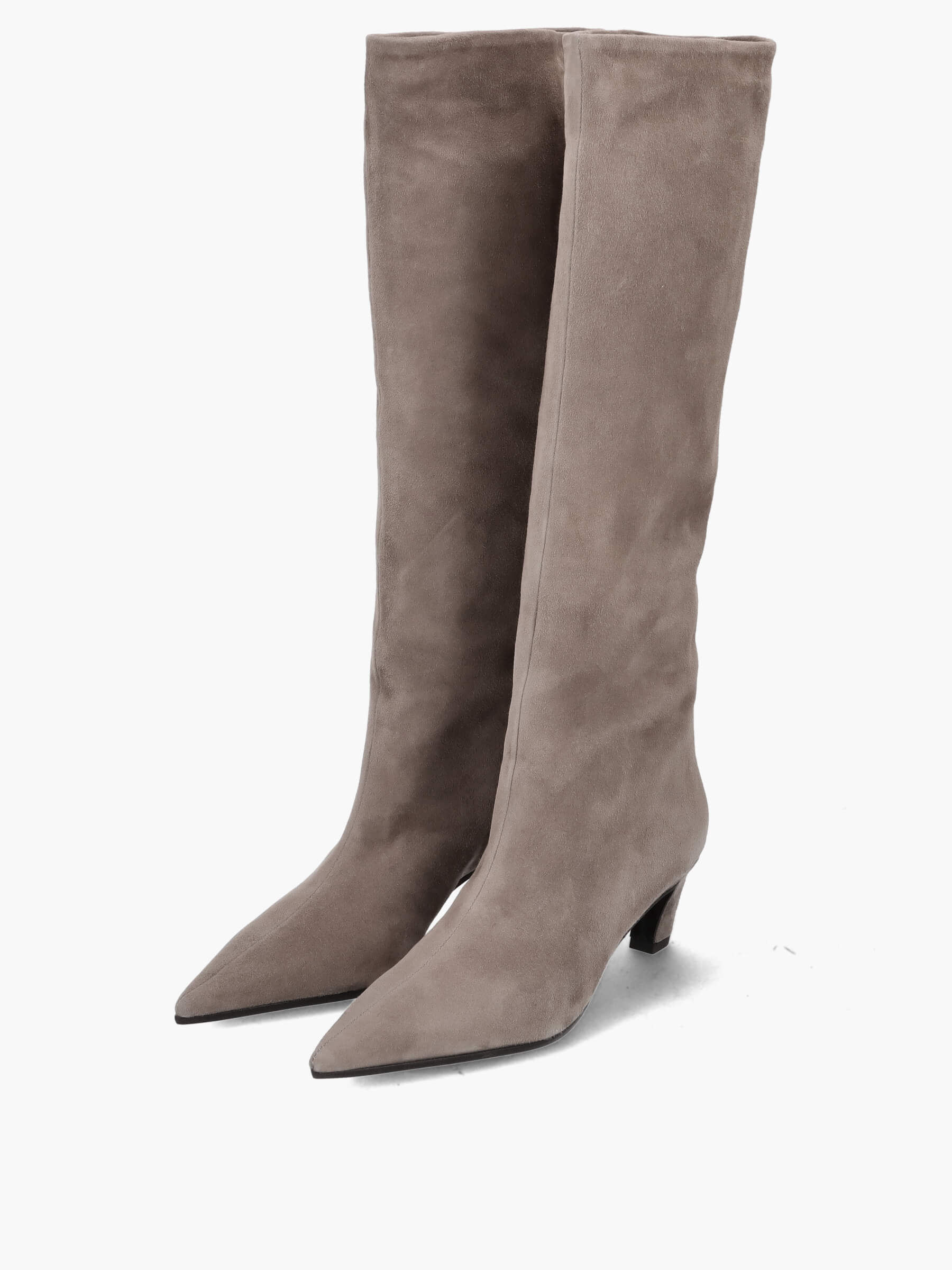 Stiefel grau 50 mm, Bekleidung, Schuhwerk, Hoher Absatz, Schuh, Reitstiefel