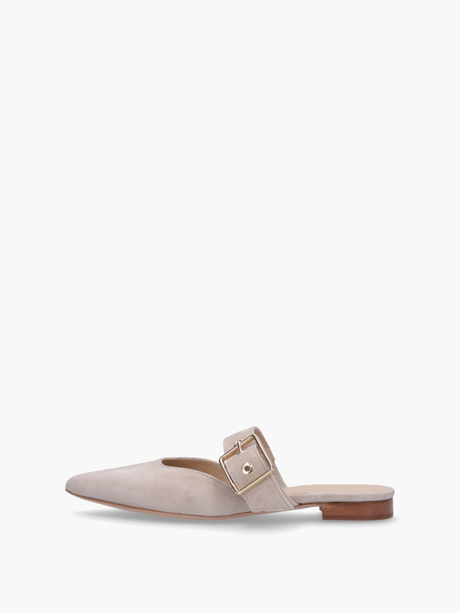 MIWA Veloursleder Beige, Bekleidung, Schuhwerk, Sandale
