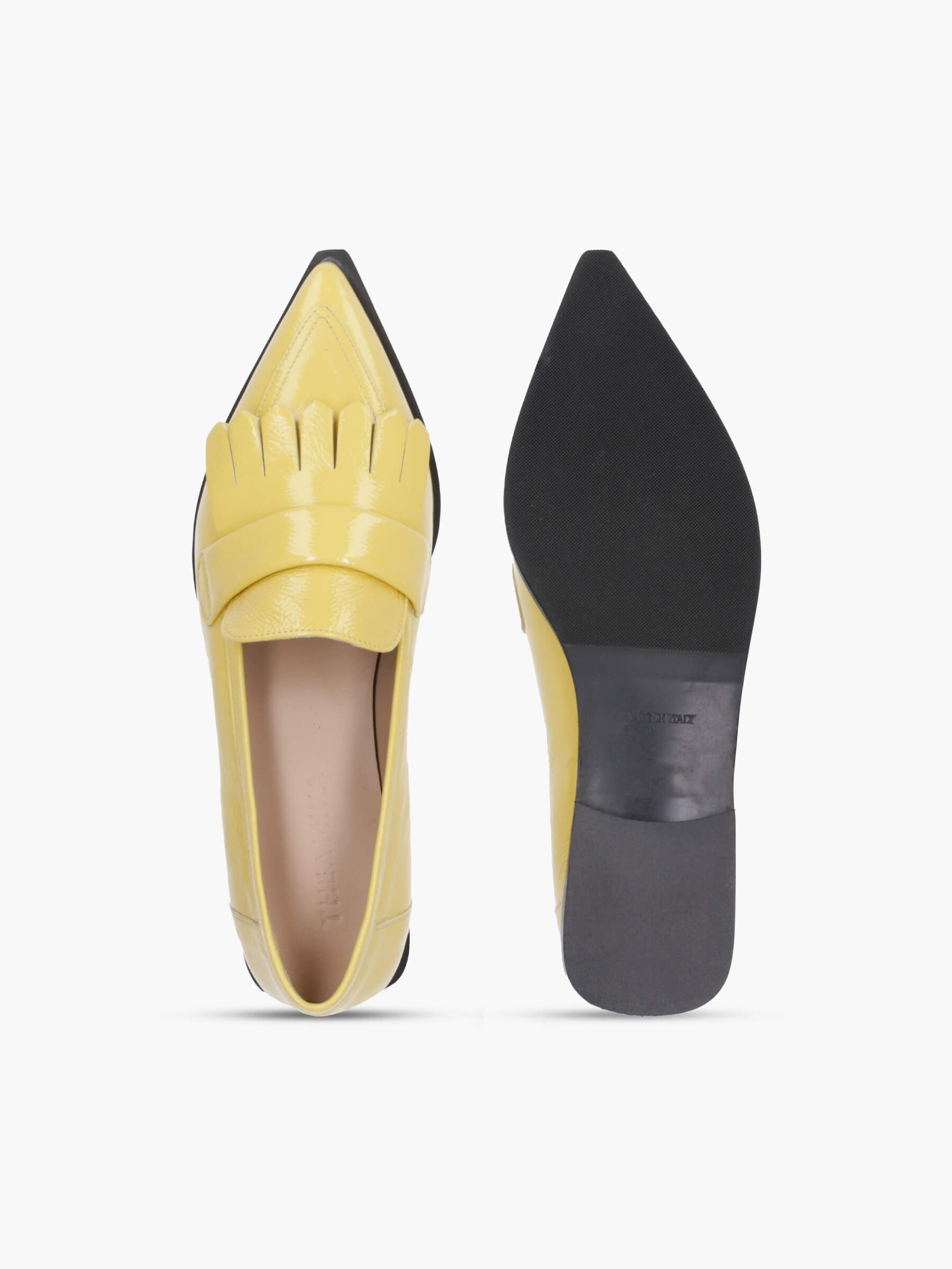 MINEE Lackleder Gelb, Bekleidung, Schuhwerk, Schuh, Hoher Absatz, Sandale