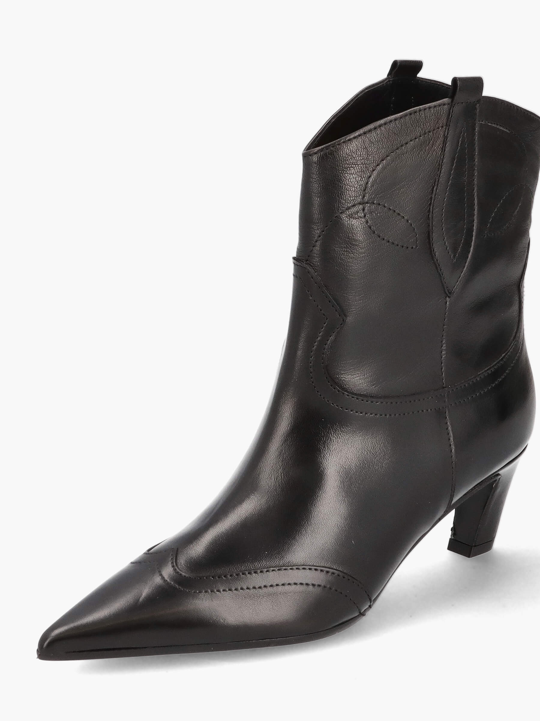 Cowboy Boots schwarz 50 mm, Bekleidung, Schuhwerk, Schuh, Hoher Absatz, Stiefel