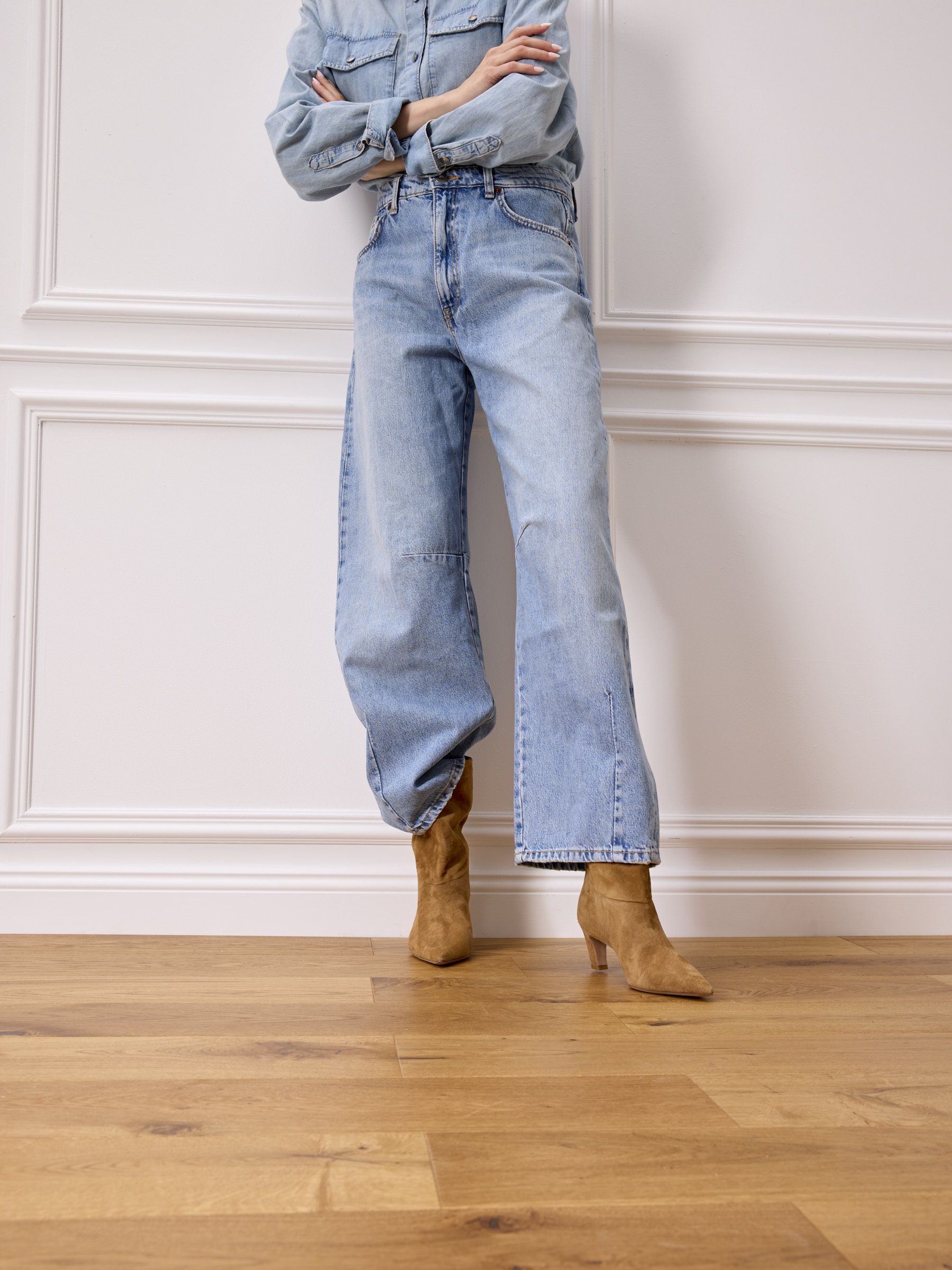 VANTA Veloursleder Cognac, Bekleidung, Hosen, Jeans