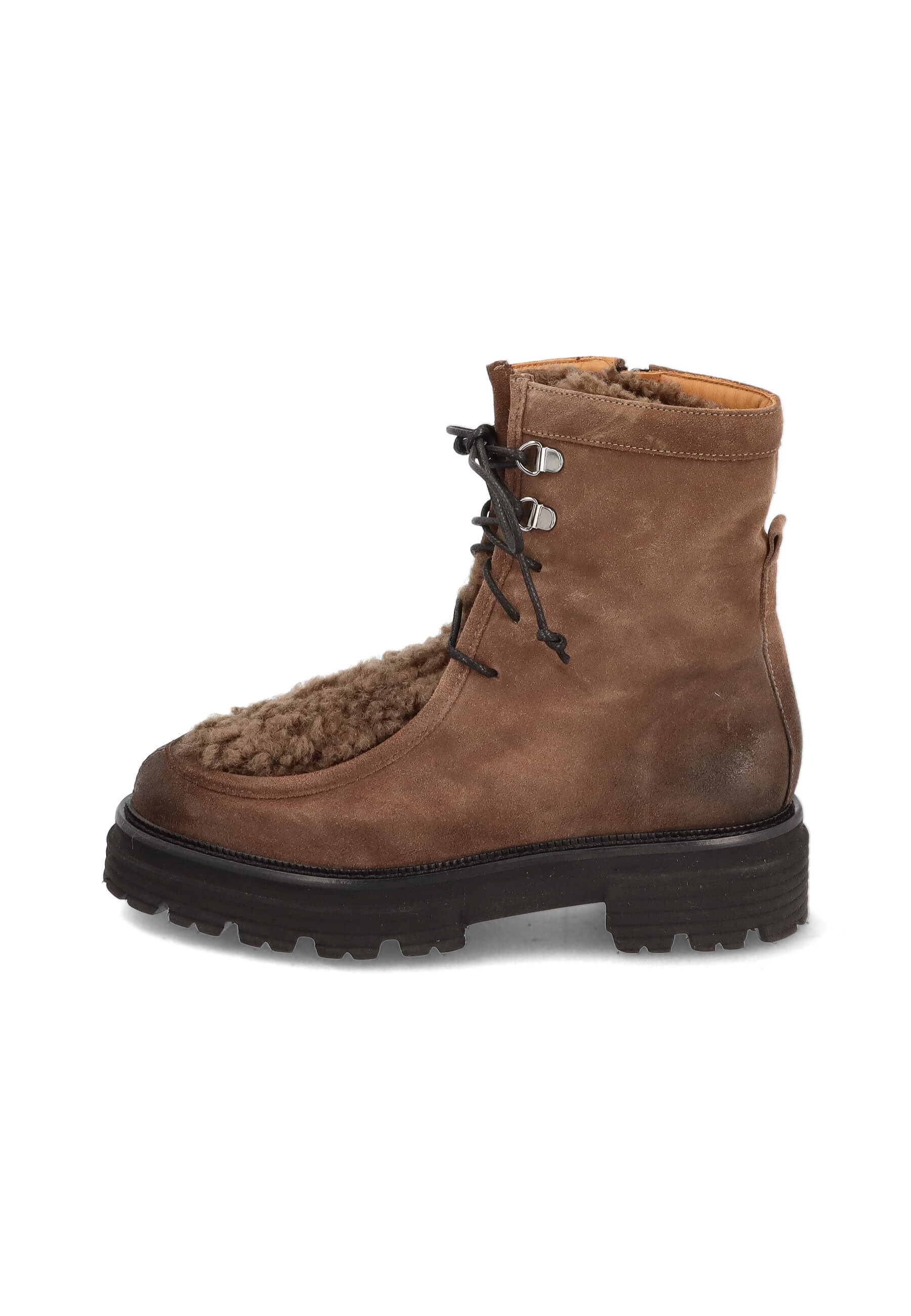Lammfell Stiefeletten taupe, Bekleidung, Schuhwerk, Schuh, Wildleder