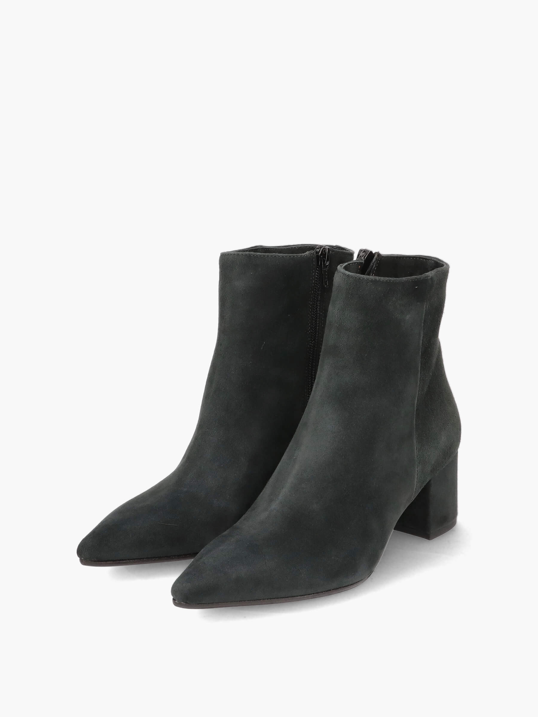 Stiefeletten dunkelgrau 50 mm, Bekleidung, Schuhwerk, Schuh, Wildleder, Hoher Absatz