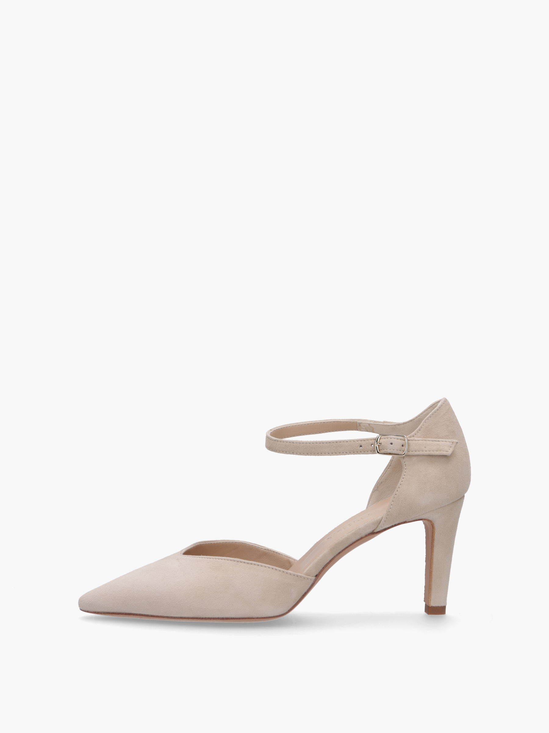 NAO Veloursleder Beige, Bekleidung, Schuhwerk, Schuh, Hoher Absatz, Sandale