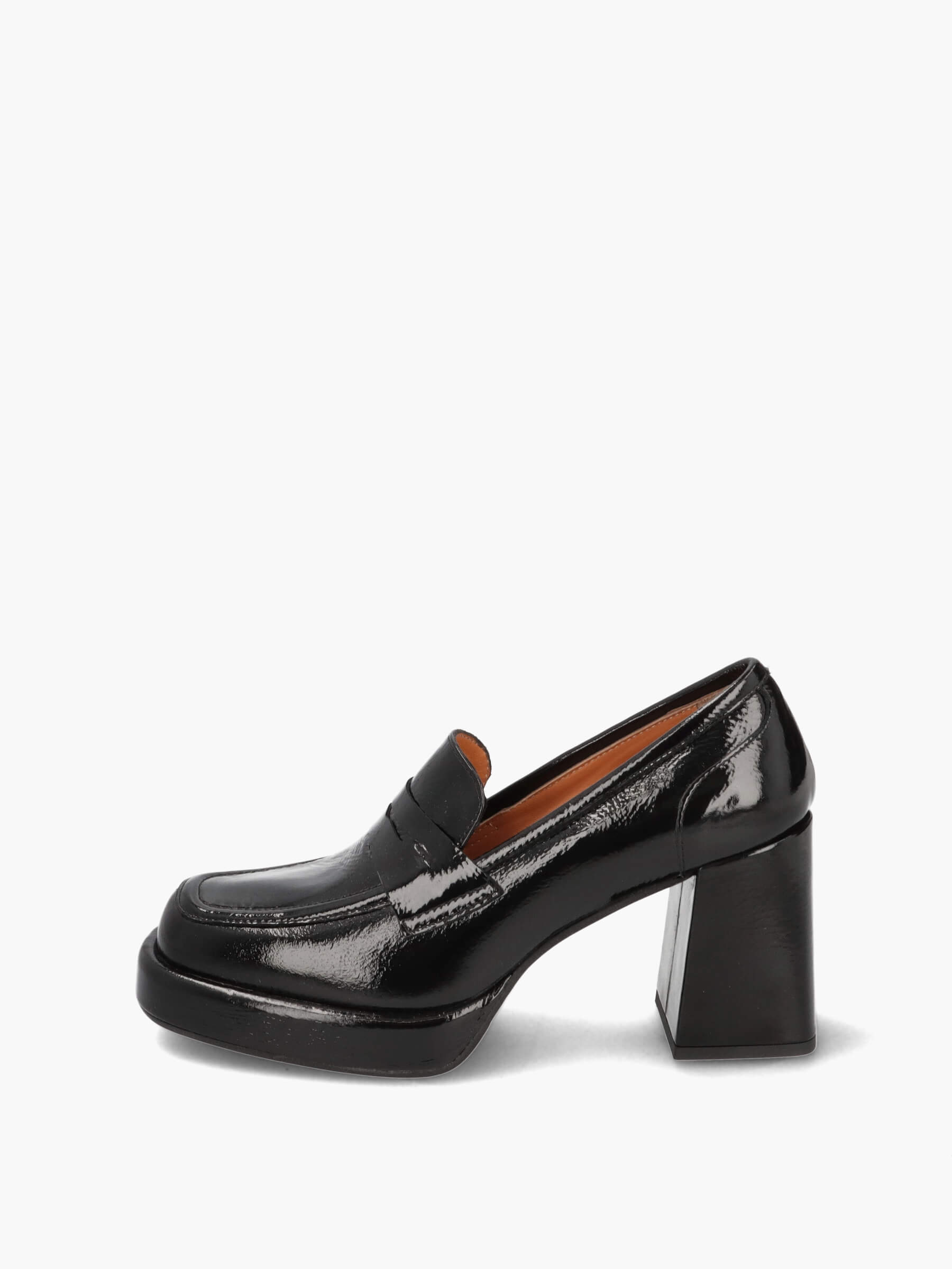 Penny-Loafer schwarz 85 mm, Bekleidung, Schuhwerk, Schuh, Hoher Absatz