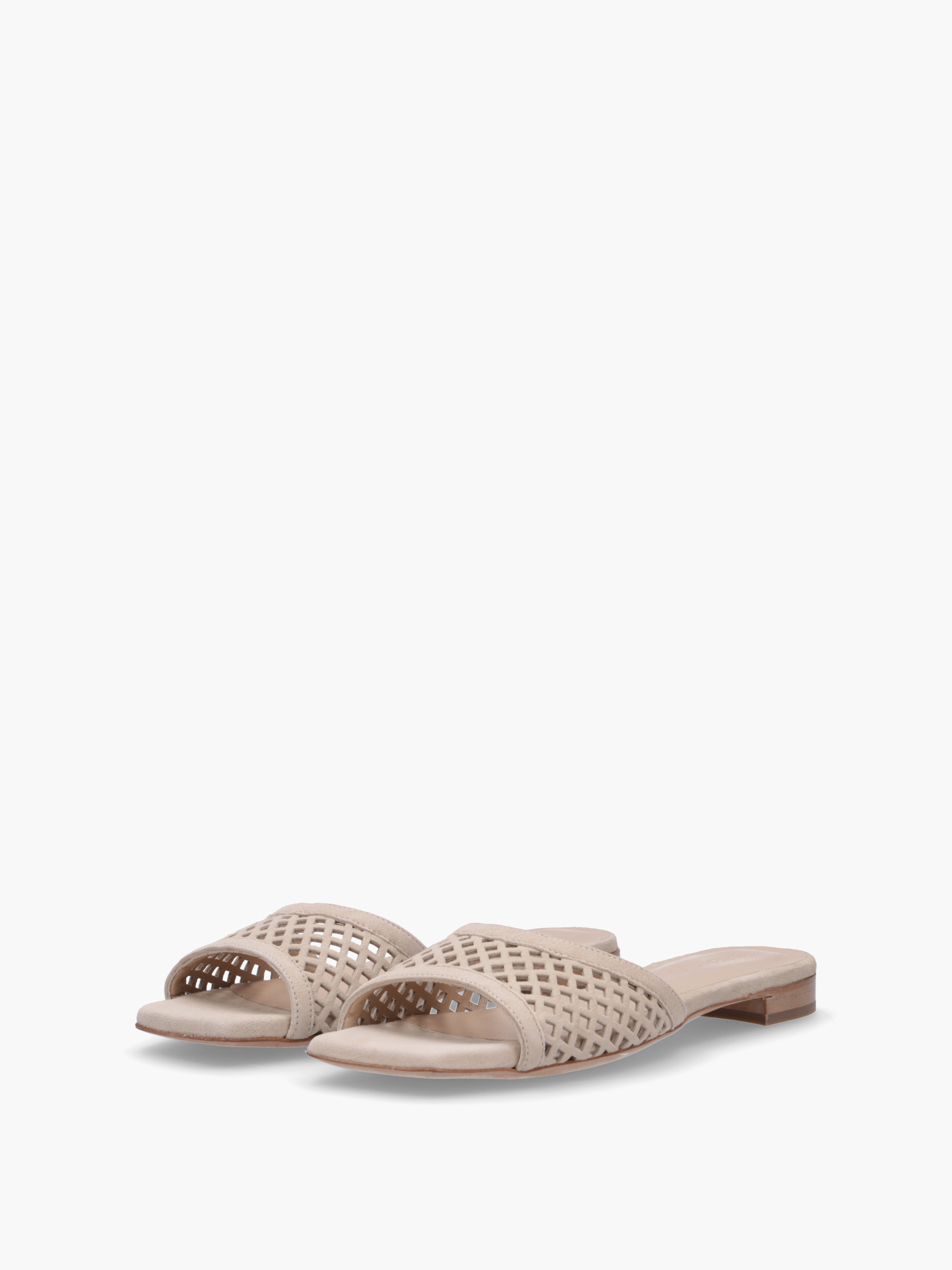 VIVIT Veloursleder Beige, Bekleidung, Schuhwerk, Sandale, Schuh
