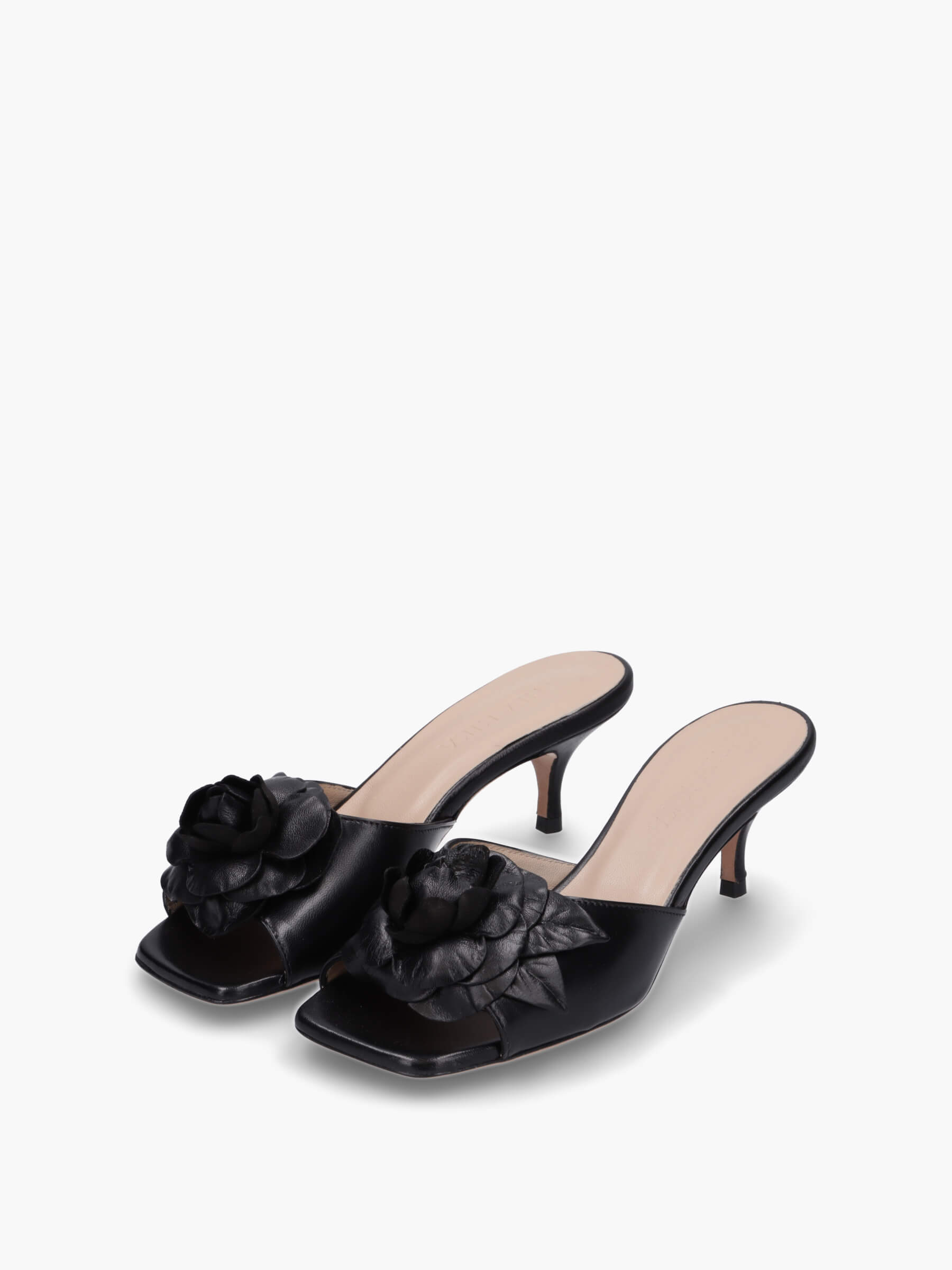 GANKO Glattleder Schwarz, Bekleidung, Schuhwerk, Sandale, Schuh, Hoher Absatz
