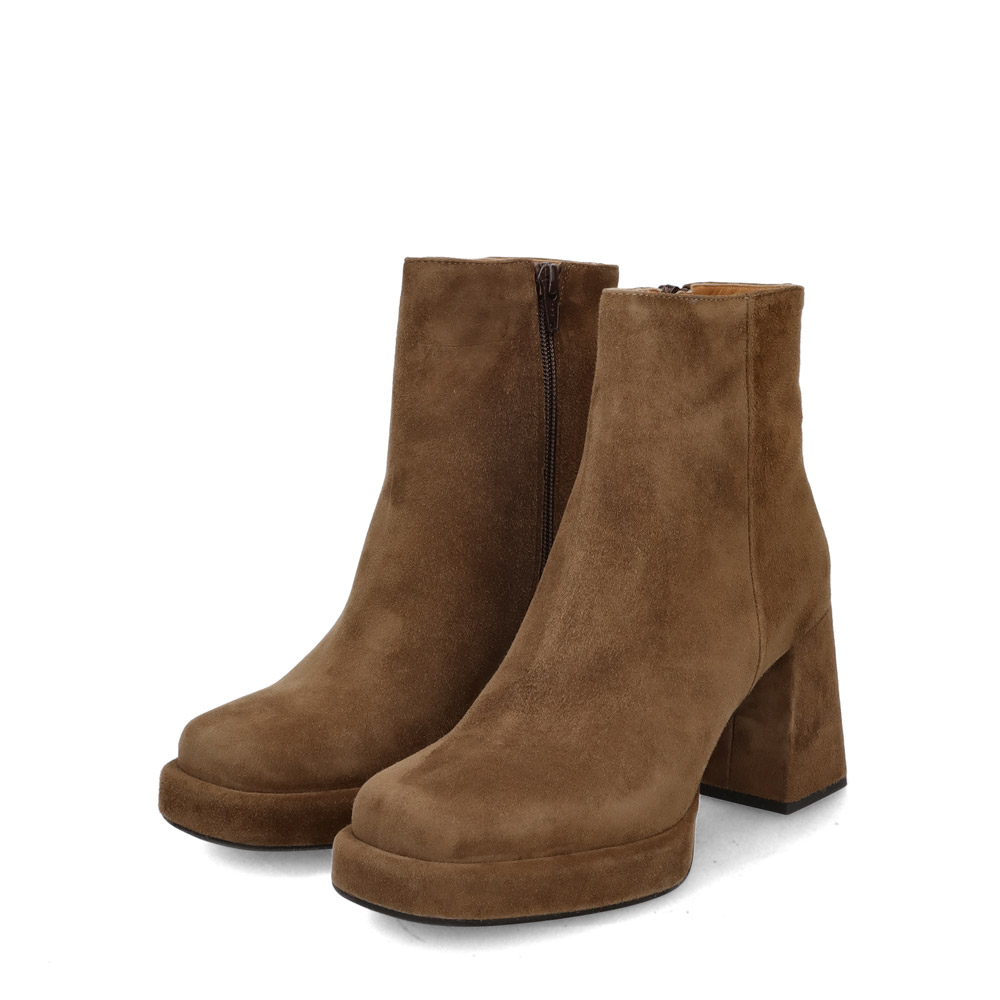 Plateau-Stiefeletten braun 85 mm, Bekleidung, Schuhwerk, Schuh, Wildleder