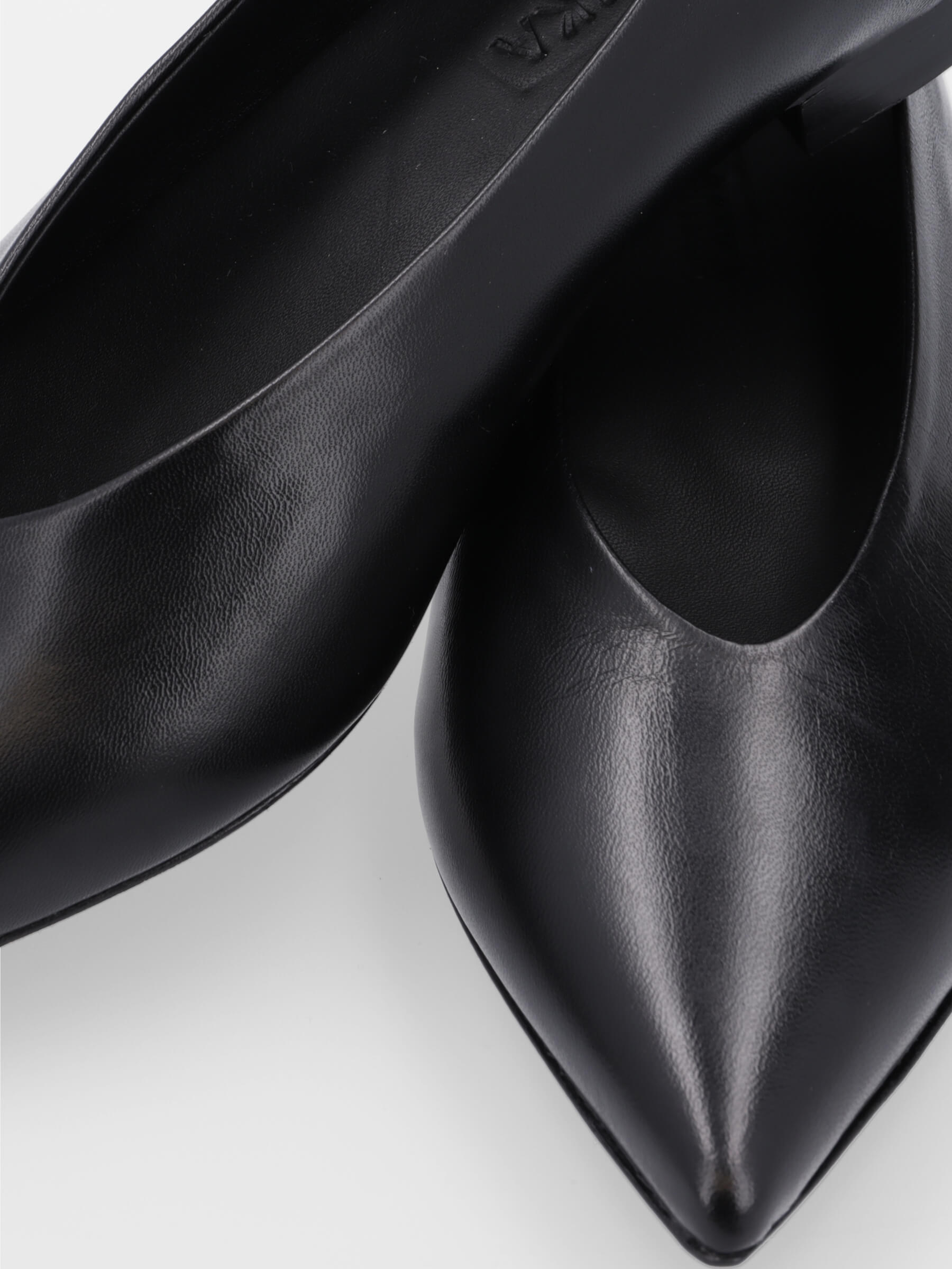 MATA Glattleder Schwarz, Bekleidung, Schuhwerk, Schuh, Hoher Absatz