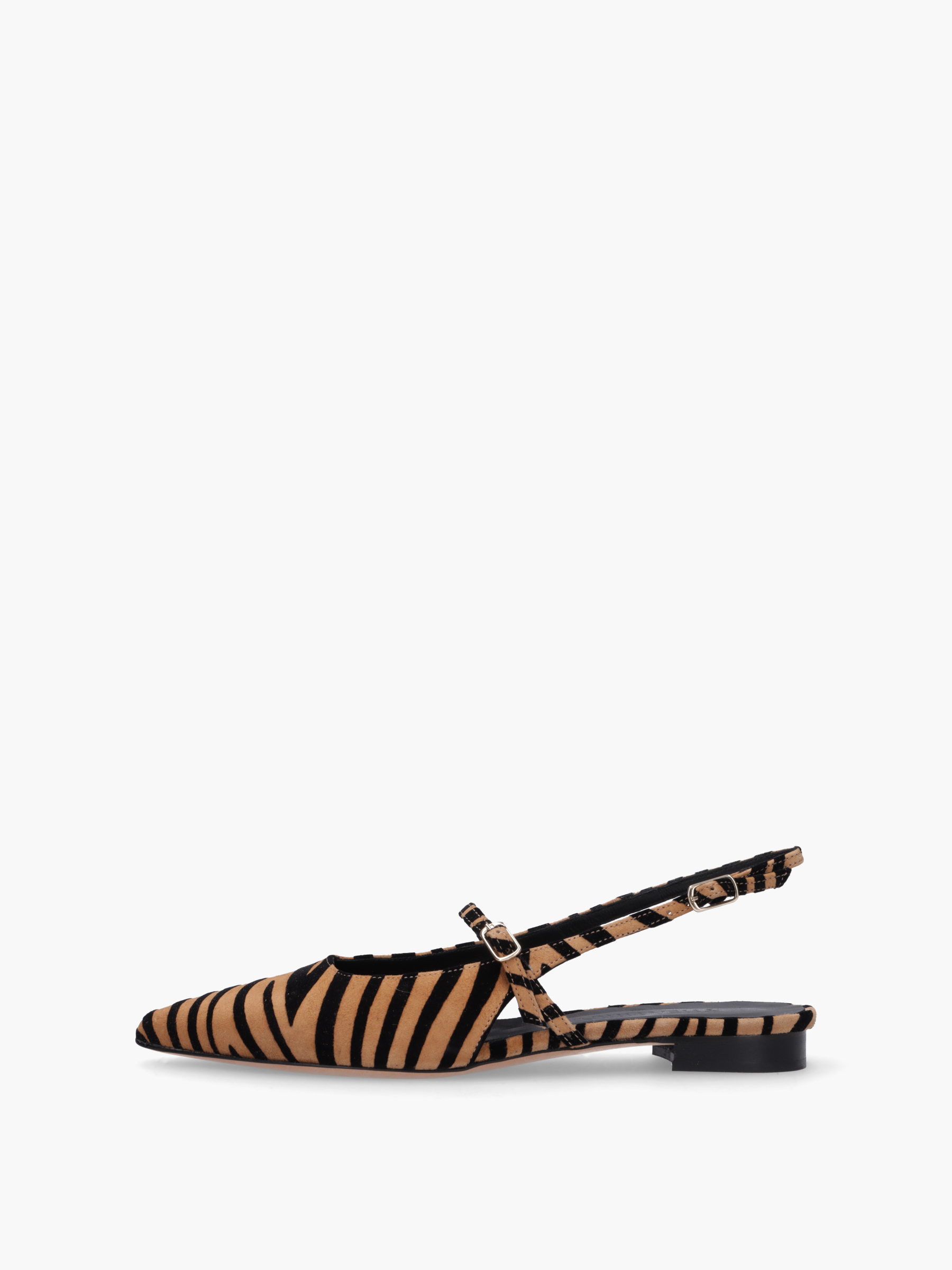 MEGUMI Veloursleder Zebra, Bekleidung, Schuhwerk, Sandale, Schuh