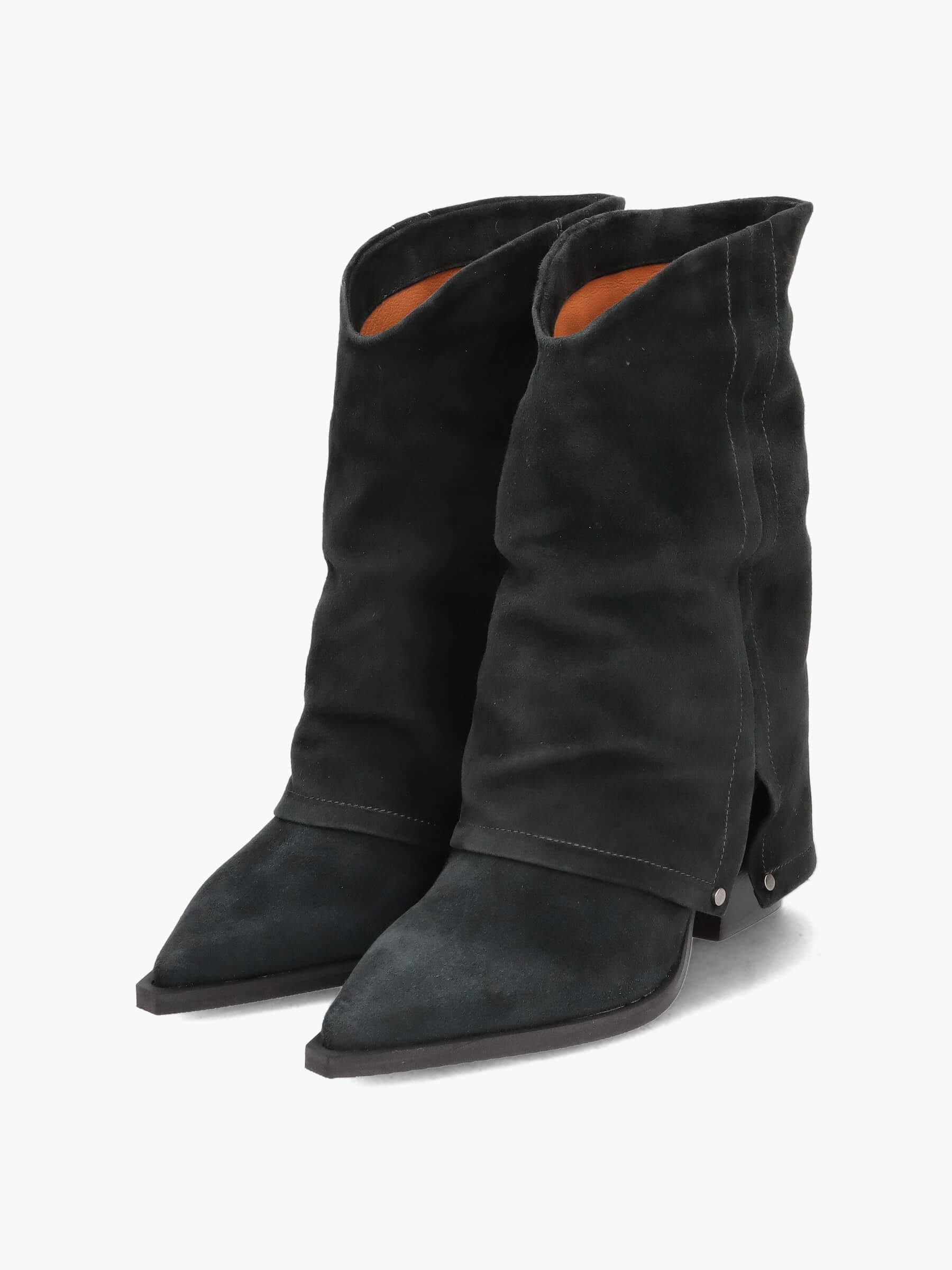 Cowboy boots grau 70 mm, Bekleidung, Schuhwerk, Schuh, Wildleder, Stiefel