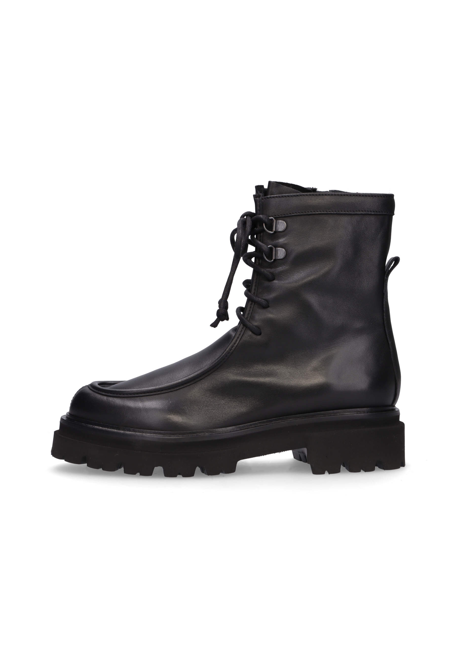 CHAKO Glattleder Schwarz, Bekleidung, Schuhwerk, Schuh, Stiefel