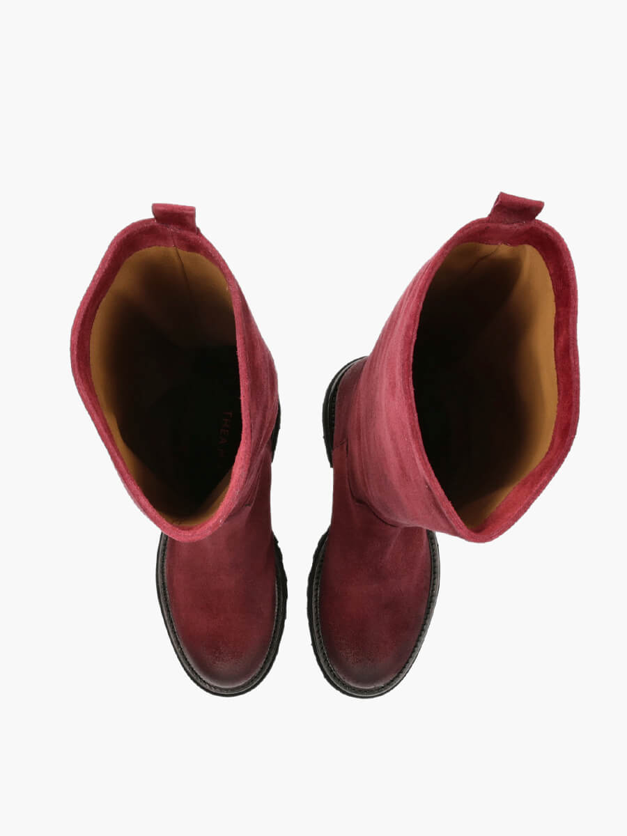 Langschaftstiefel burgundy, Wildleder, Kleidung, Schuhwerk, Schuh
