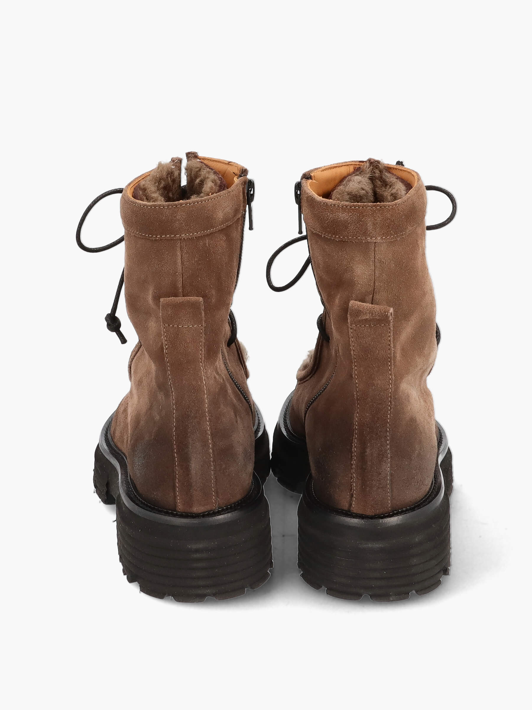 Lammfell Stiefeletten taupe, Bekleidung, Schuhwerk, Schuh, Wildleder