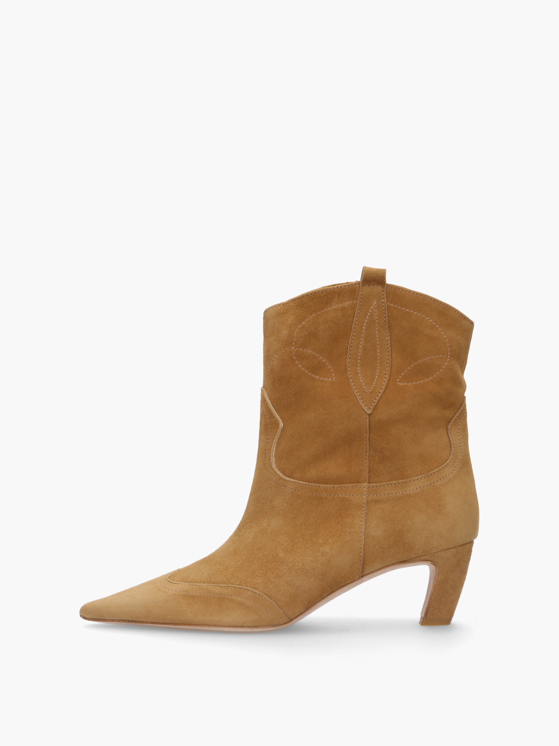 VARI Veloursleder Beige, Schuhwerk, Hoher Absatz, Schuh, Stiefel, Wildleder