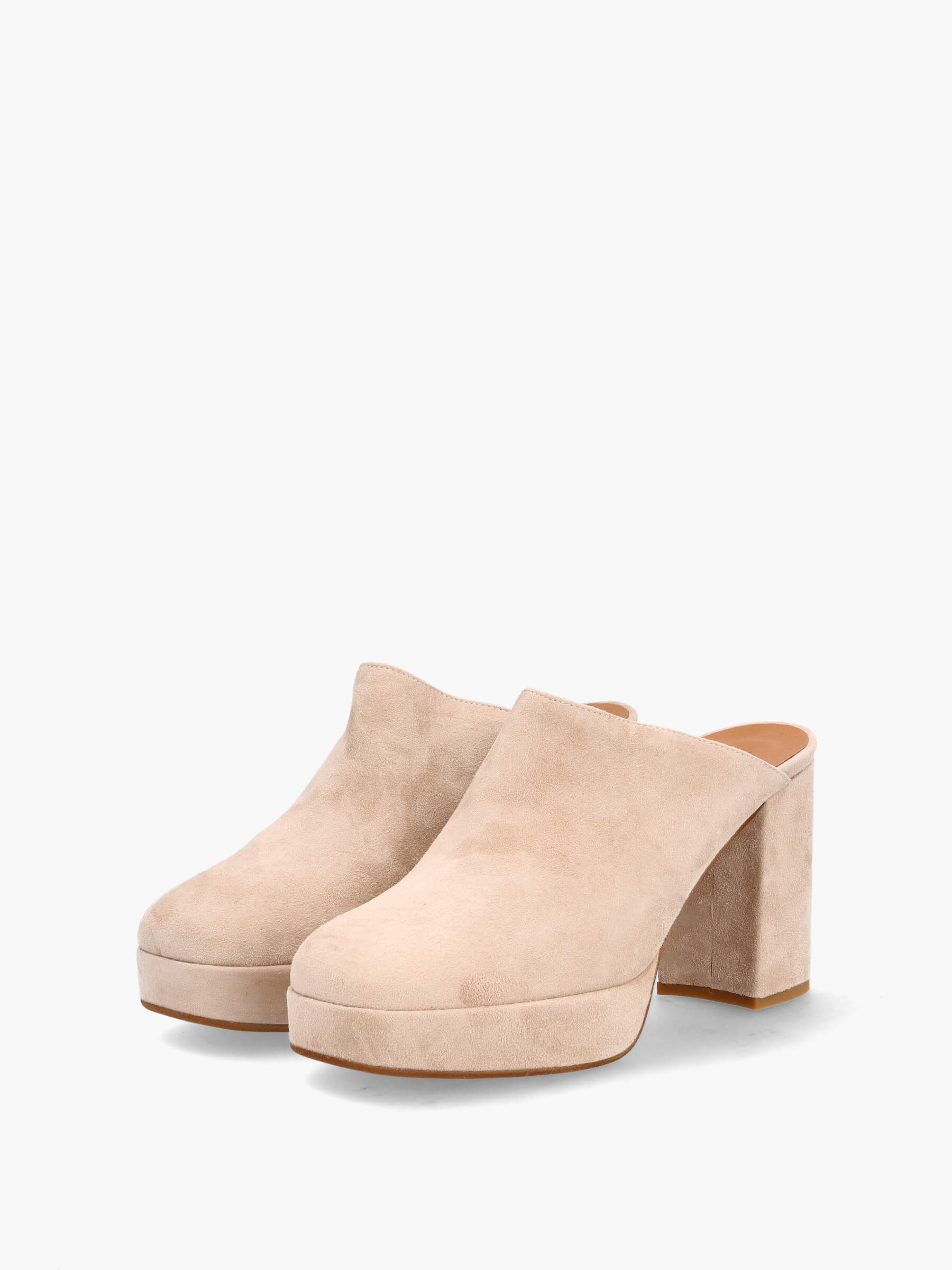 Clogs ecru, Bekleidung, Schuhwerk, Schuh, Hoher Absatz, Holzschuhe