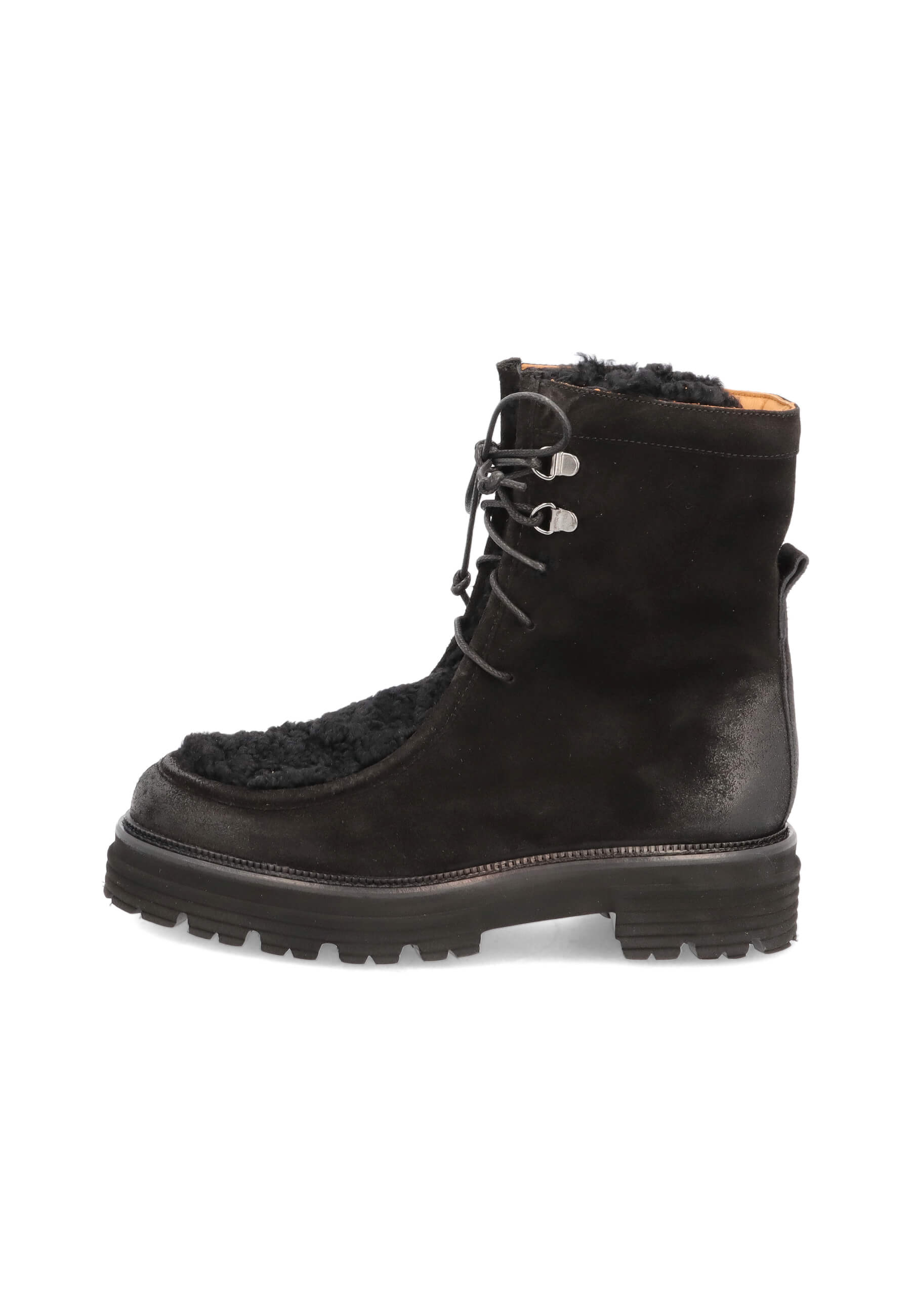 Lammfell Stiefeletten schwarz, Bekleidung, Schuhwerk, Schuh
