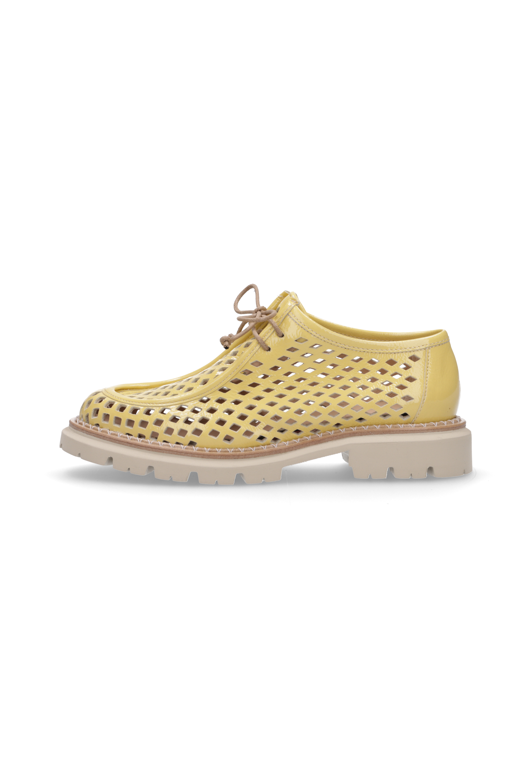 CHISE Lackleder Gelb, Bekleidung, Schuhwerk, Schuh, Sneaker