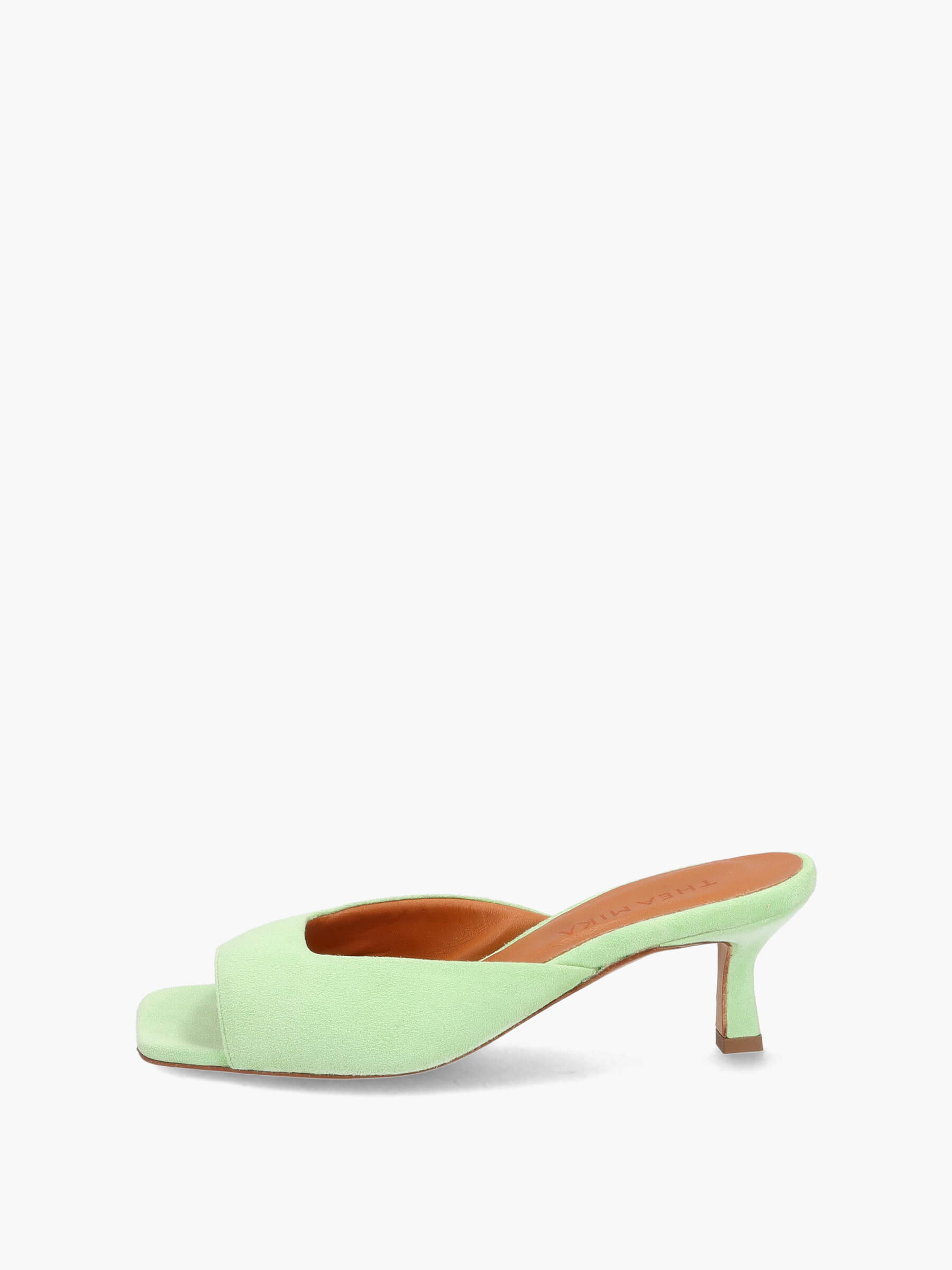 Mules grün 50 mm, Bekleidung, Schuhwerk, Schuh, Hoher Absatz, Sandale