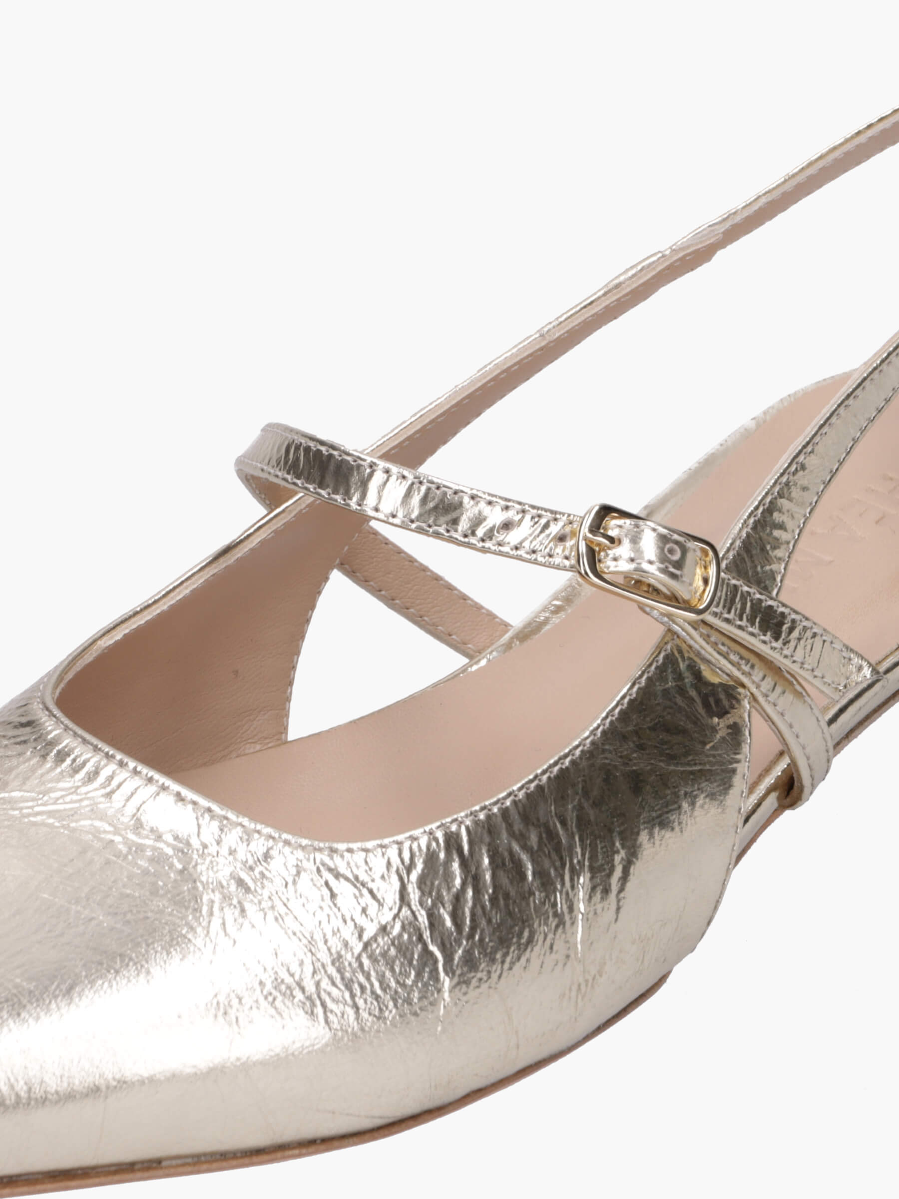 MEGUMI Metallic-Leder Gold, Bekleidung, Schuhwerk, Schuh, Sandale, Hoher Absatz