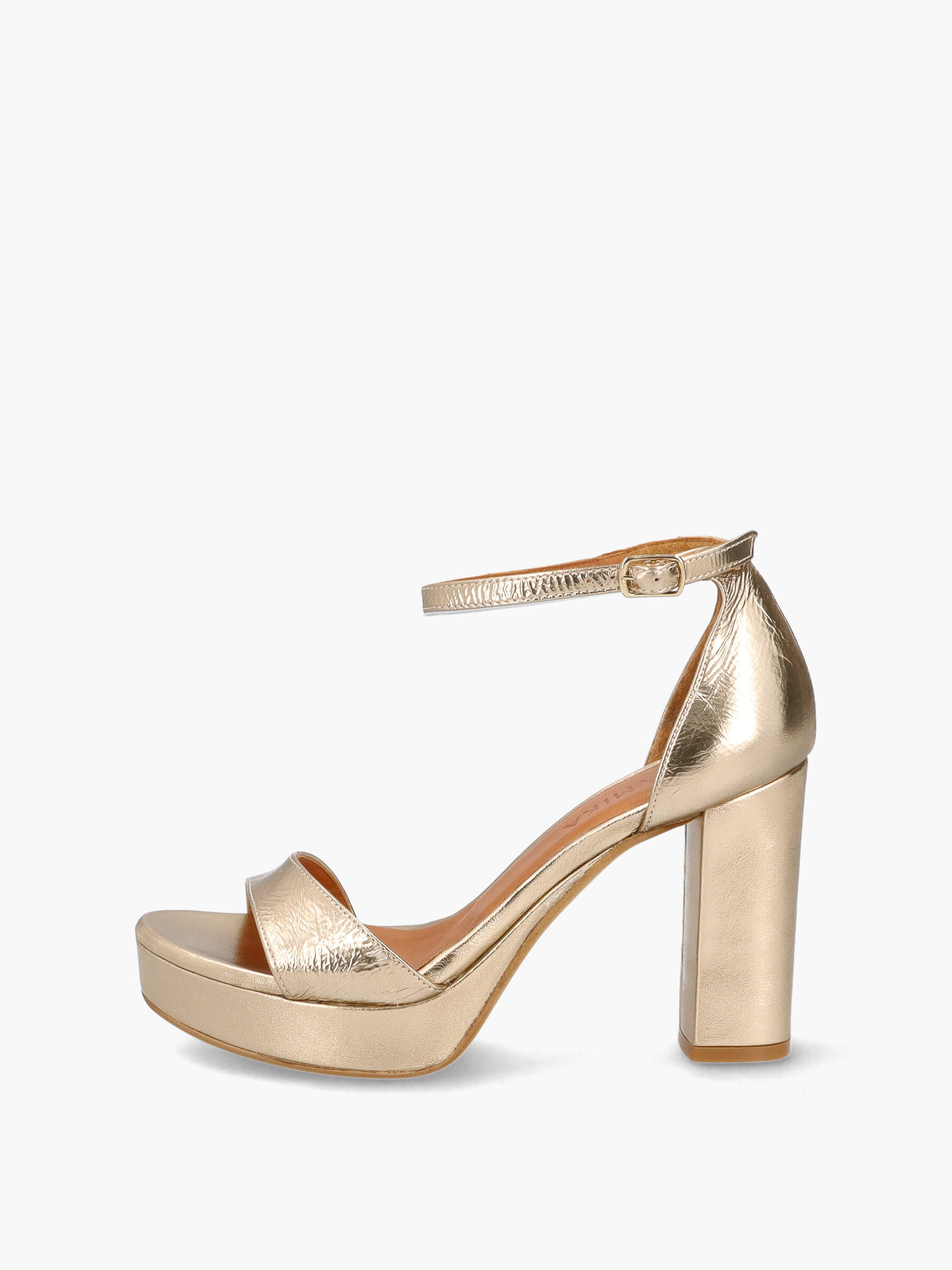 Plateau-Sandalen metallic 100 mm, Bekleidung, Schuhwerk, Hoher Absatz, Schuh, Sandale