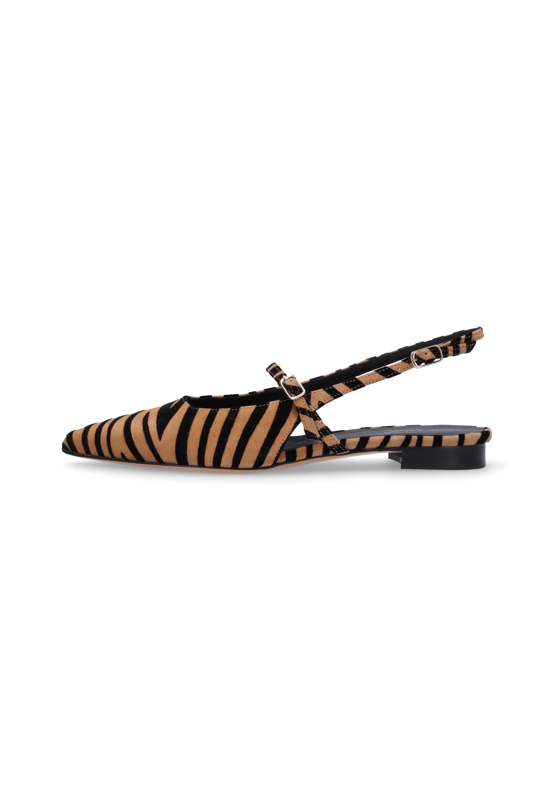 MEGUMI Veloursleder Zebra, Bekleidung, Schuhwerk, Sandale, Schuh