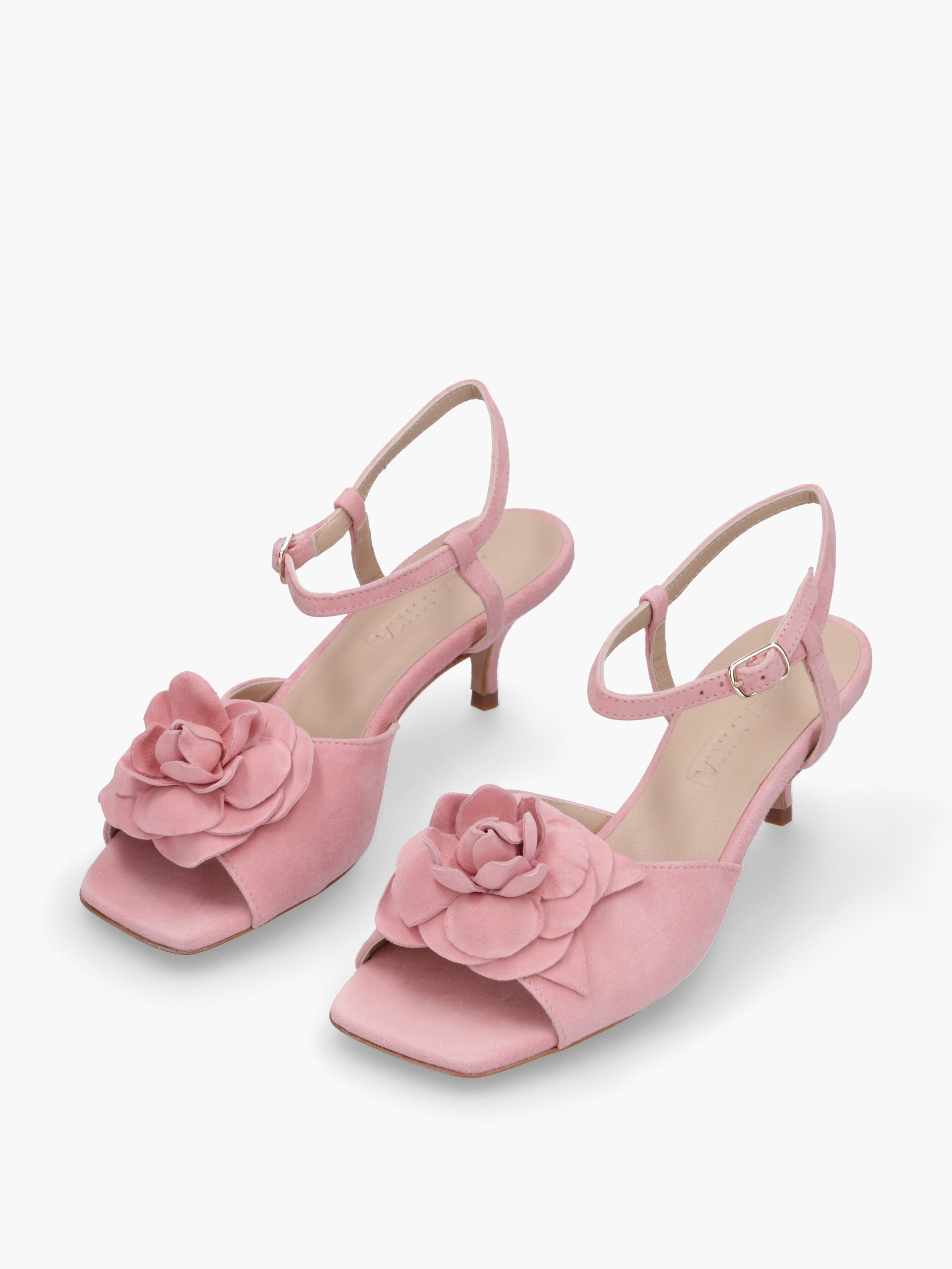 GAARA Veloursleder Rosa, Bekleidung, Schuhwerk, Sandale, Schuh, Hoher Absatz