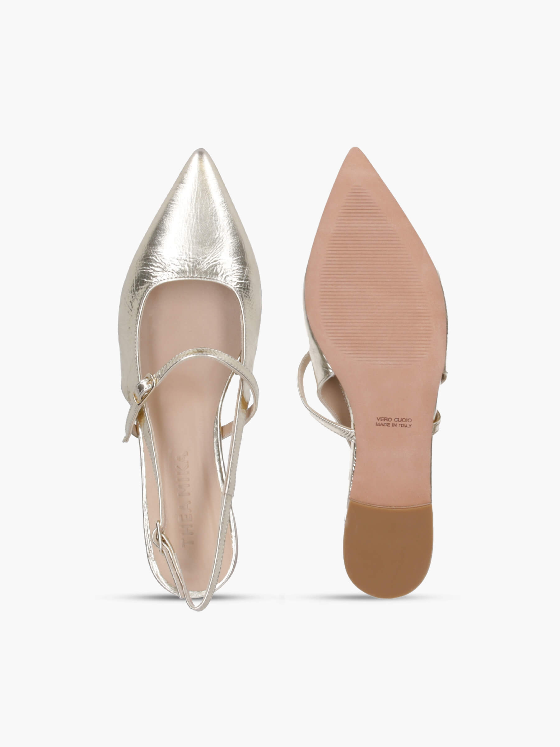 MEGUMI Metallic-Leder Gold, Bekleidung, Schuhwerk, Schuh, Hoher Absatz, Sandale