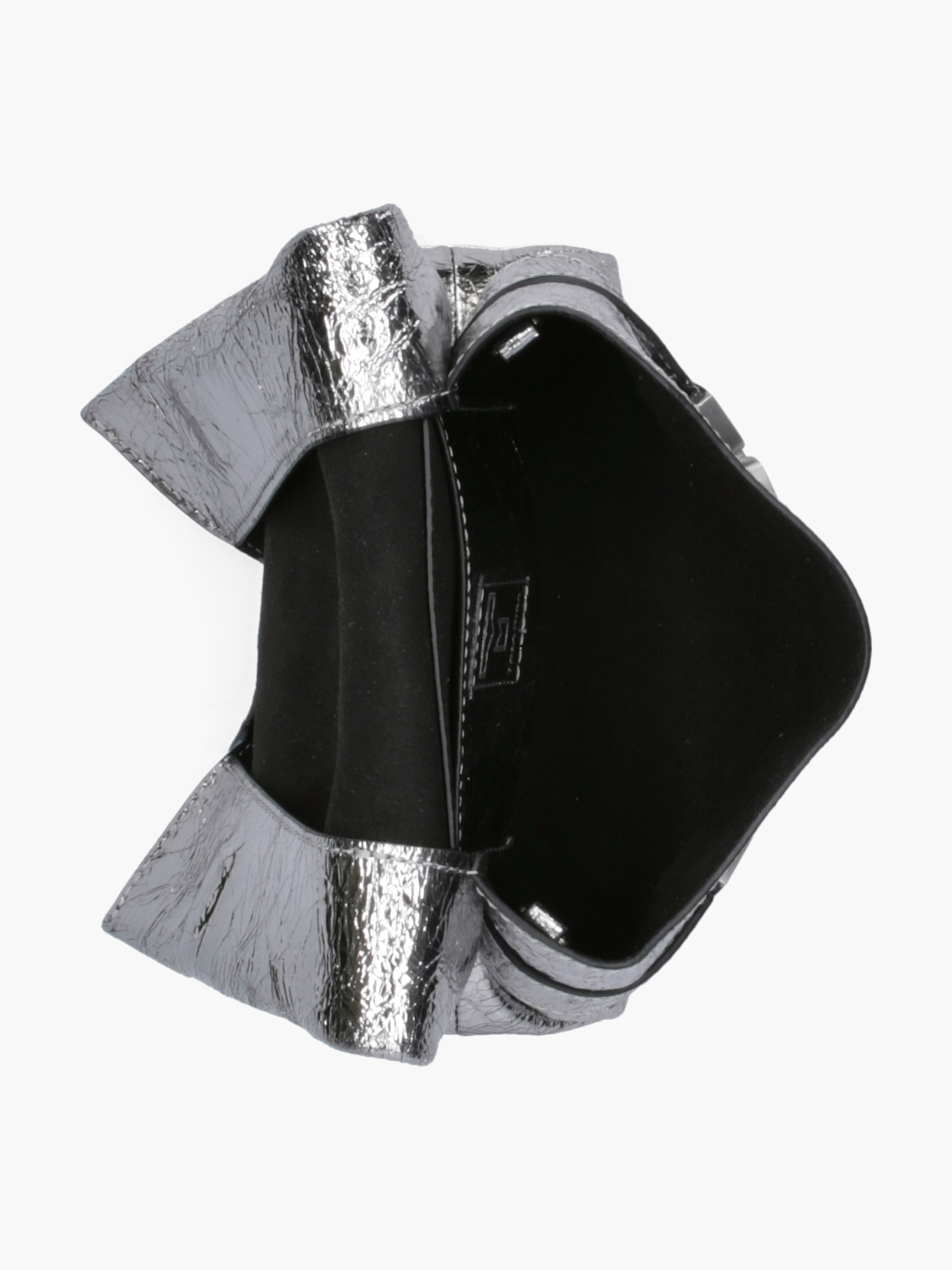 Lia Metallic-Leder Silber, Aluminium