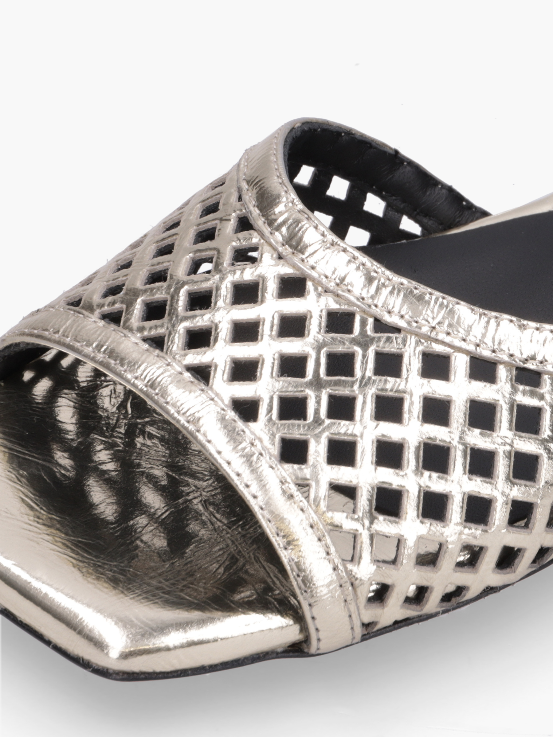 VIVIT Metallic-Leder Gold, Bekleidung, Schuhwerk, Schuh, Sandale