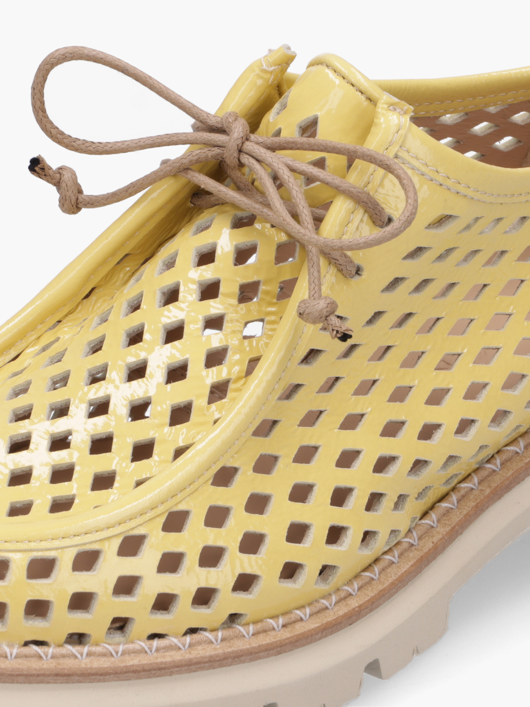 CHISE Lackleder Gelb, Bekleidung, Schuhwerk, Schuh, Sneaker