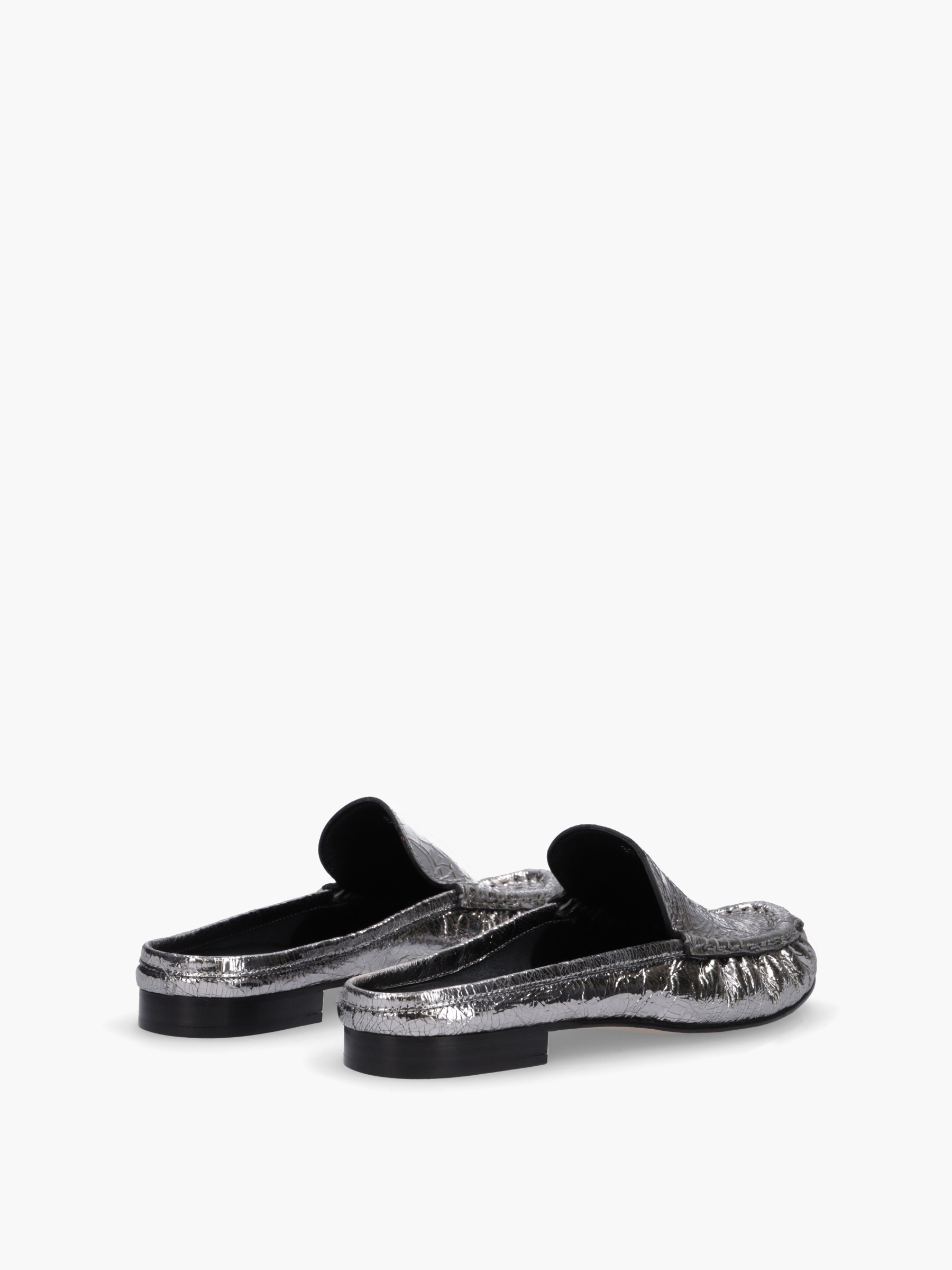 POLA Metallic-Leder Silber, Bekleidung, Schuhwerk, Schuh, Sandale, Turnschuh