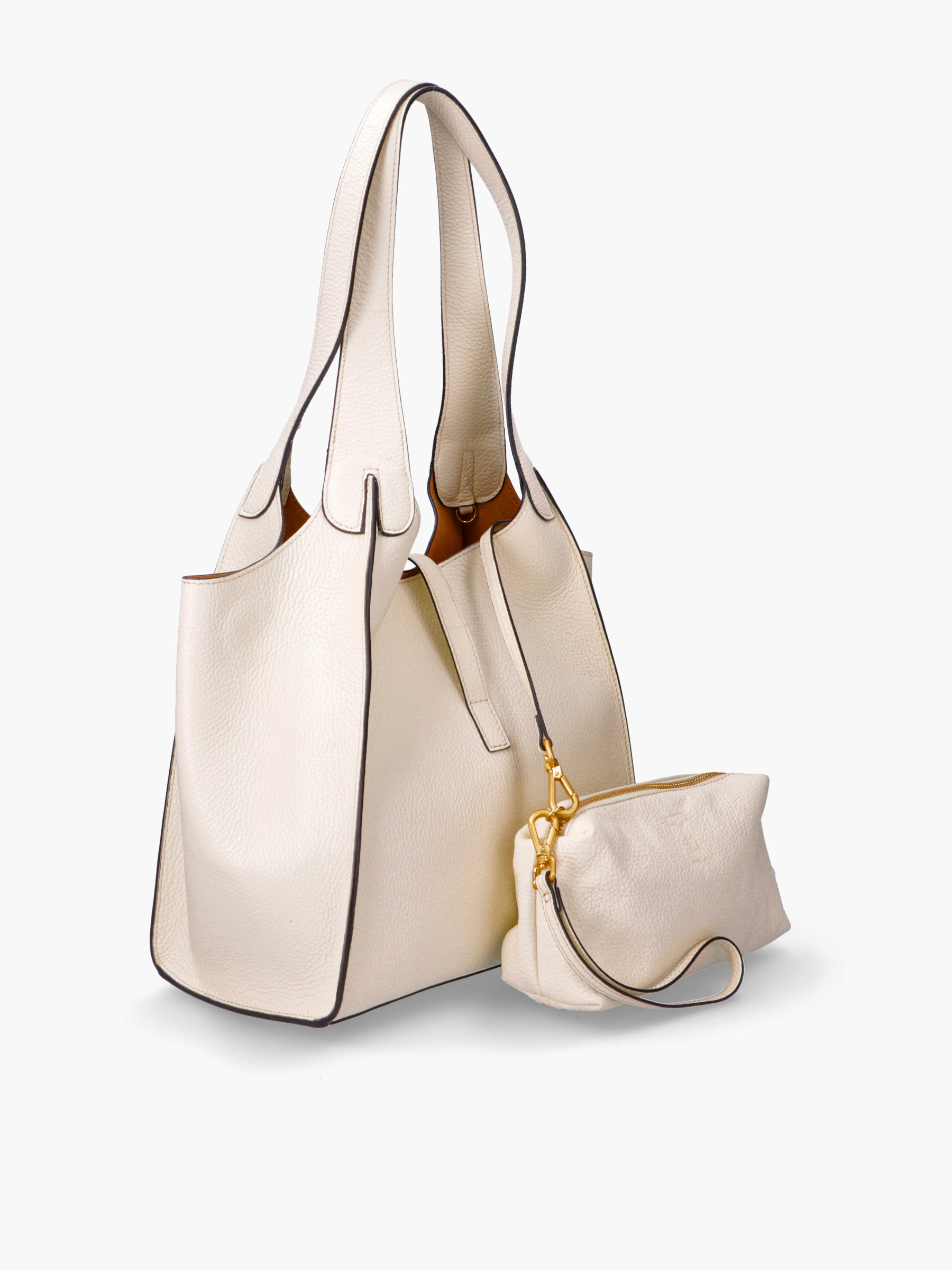 Lilou Kalbsleder Weiß, Zubehor, Tasche, Handtasche, Geldbörse, Tragetasche
