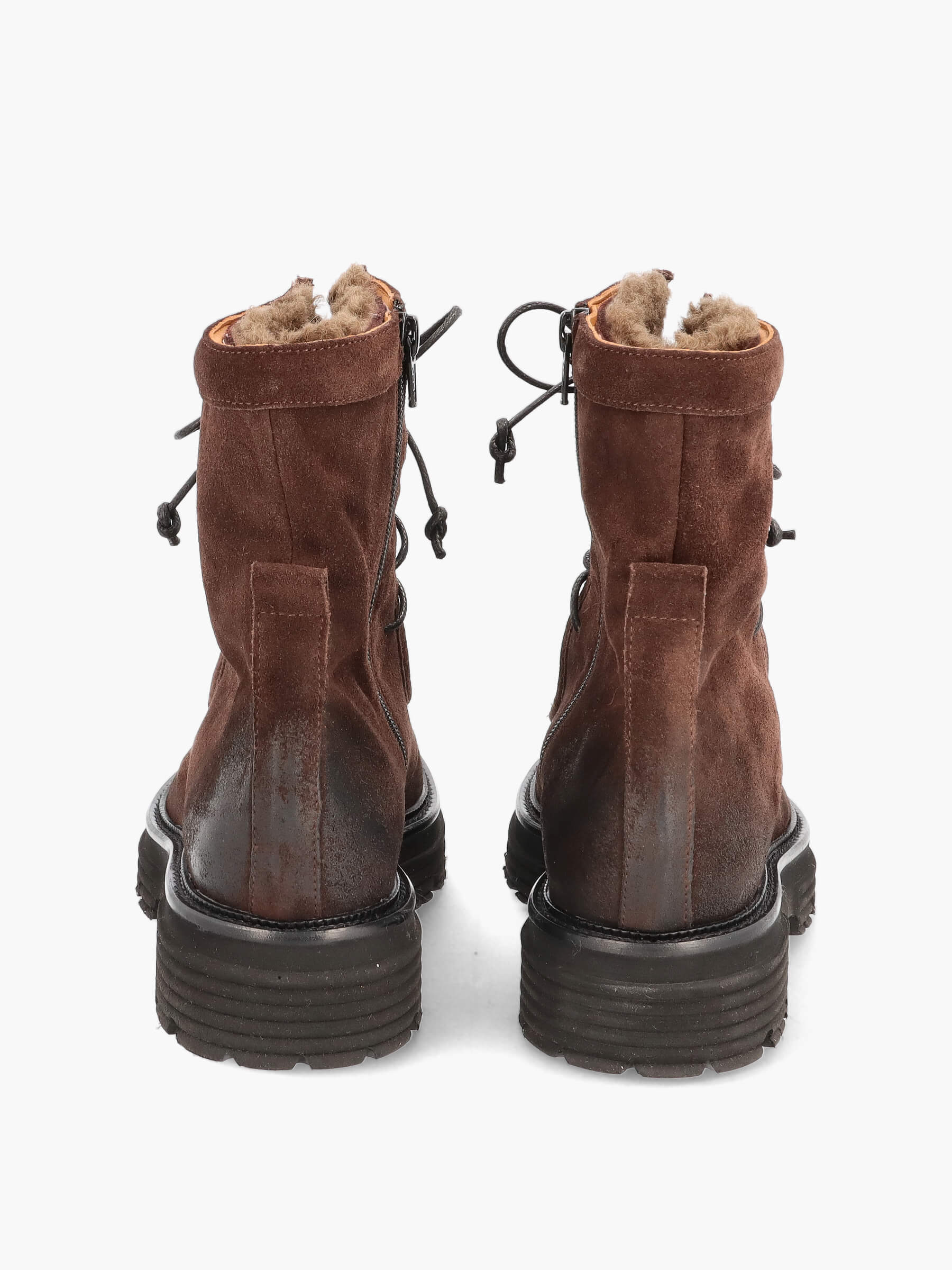 Lammfell Stiefeletten dunkelbraun, Wildleder, Kleidung, Schuhwerk, Schuh, Stiefel