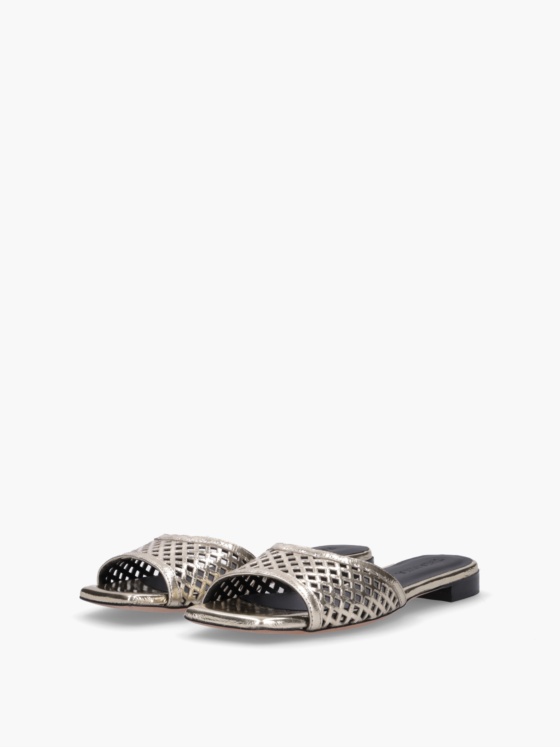 VIVIT Metallic-Leder Gold, Bekleidung, Schuhwerk, Sandale