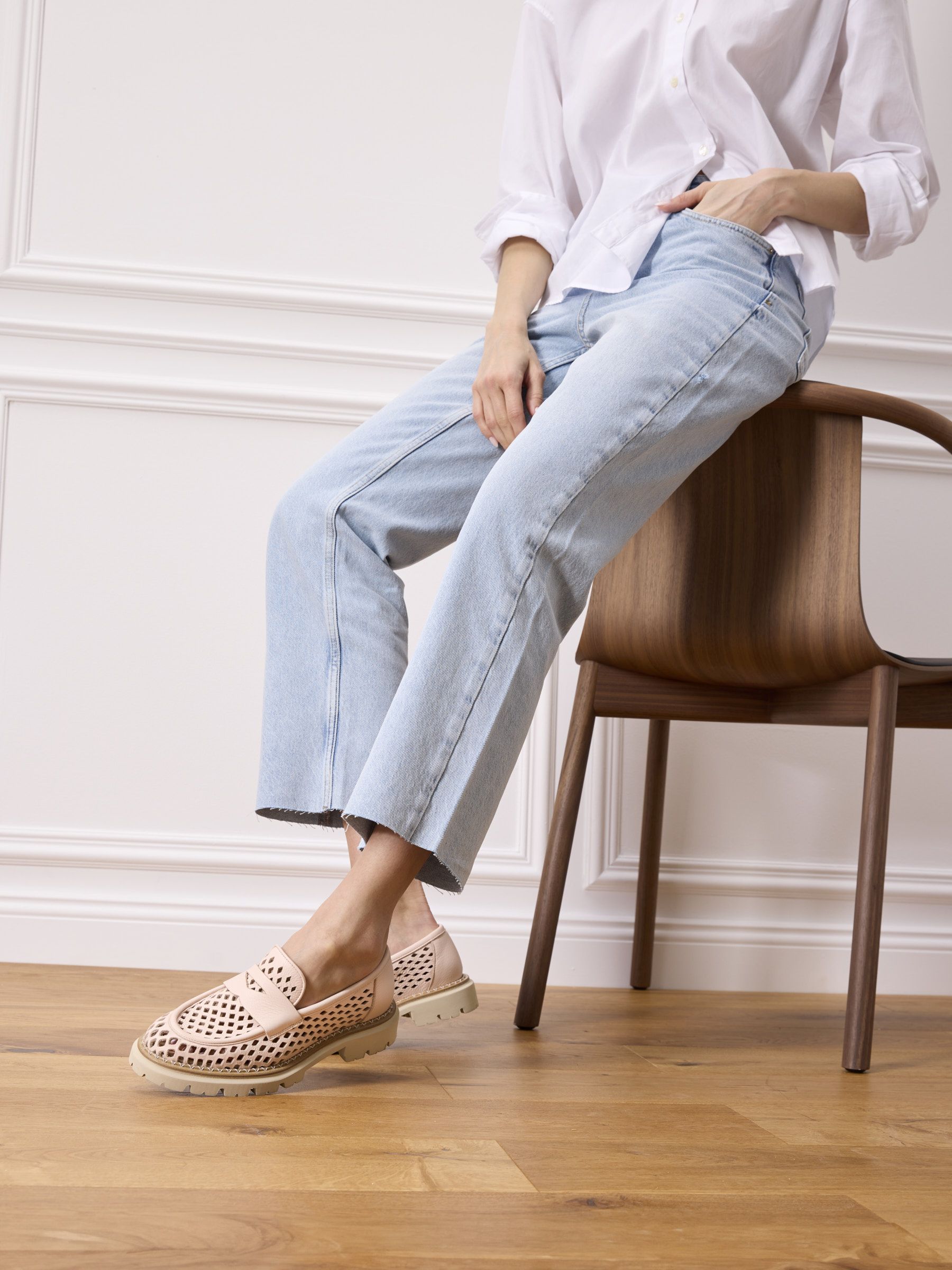 CHIRA Glattleder Rosa, Bekleidung, Hosen, Schuhwerk, Schuh, Jeans