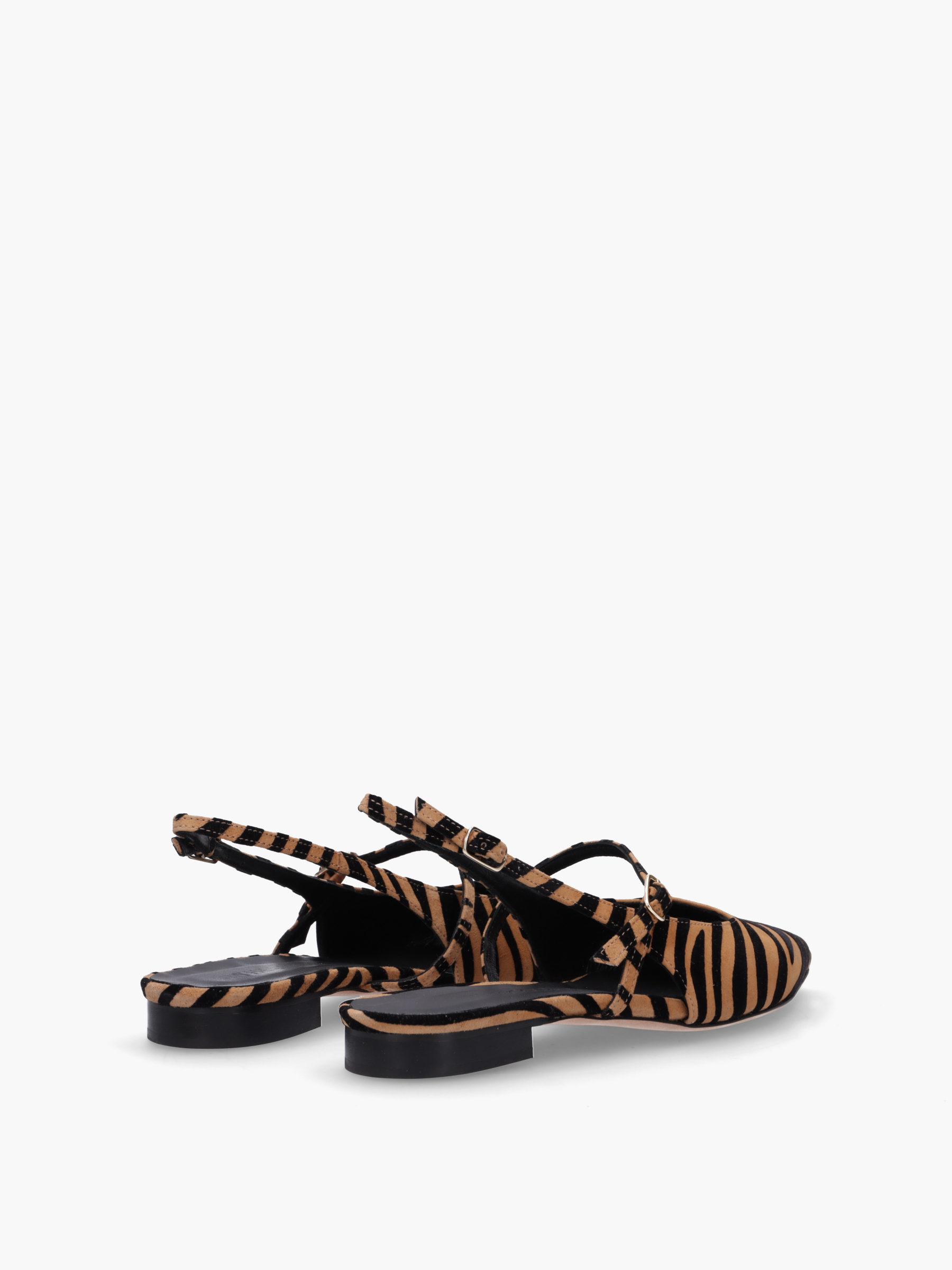 MEGUMI Veloursleder Zebra, Bekleidung, Schuhwerk, Sandale, Schuh
