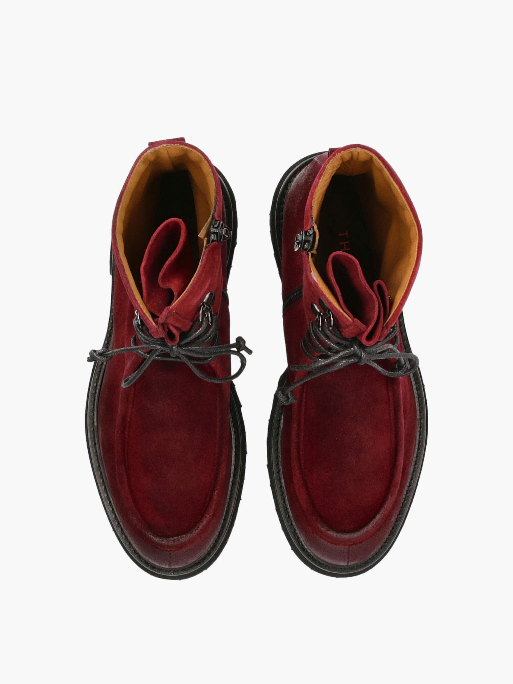  Schnürstiefeletten bordeaux, Wildleder, Kleidung, Schuhwerk, Schuh