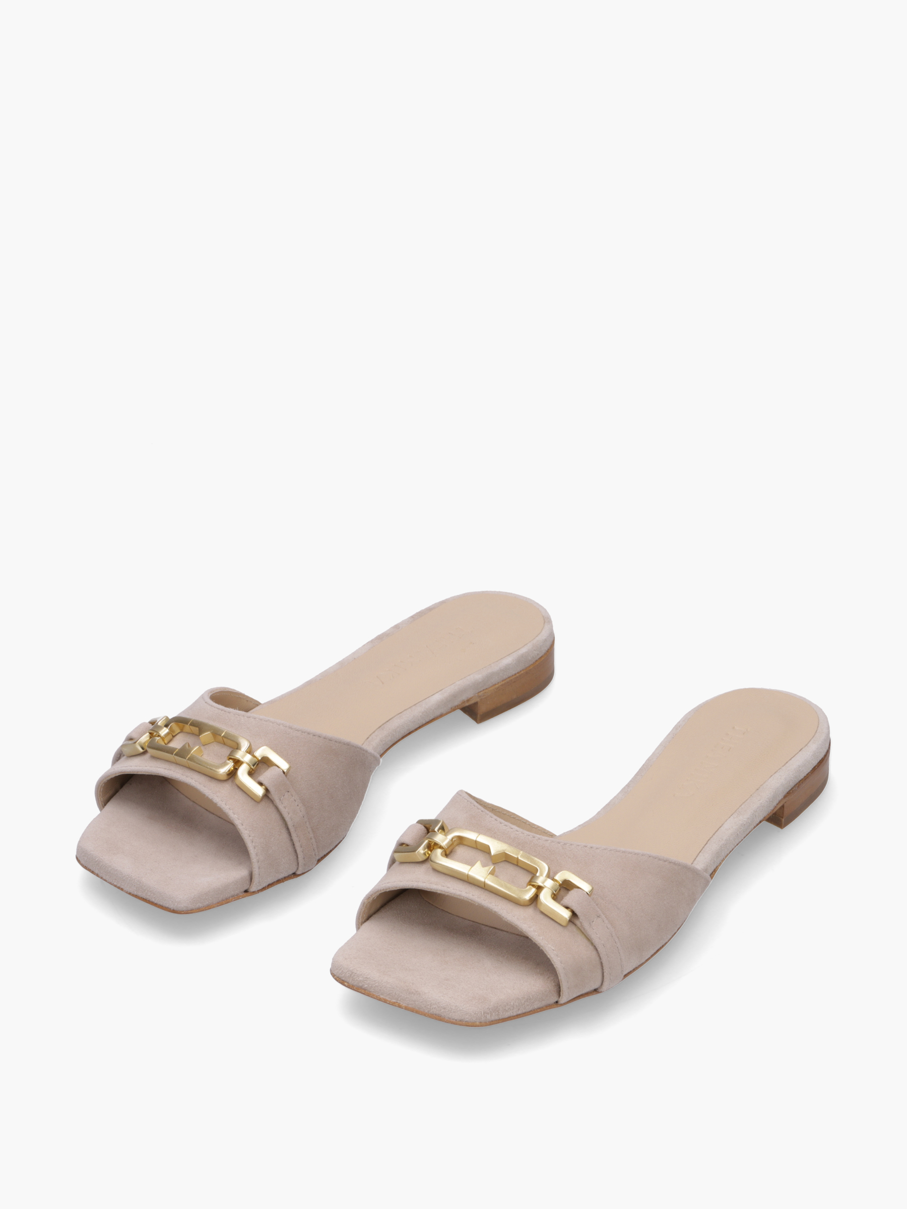 VINA Veloursleder Beige, Bekleidung, Schuhwerk, Sandale, Schuh