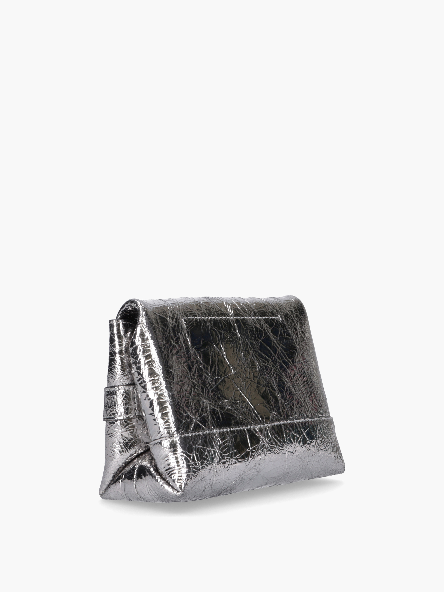 Lia Metallic-Leder Silber, Zubehor, Tasche, Handtasche, Geldbörse
