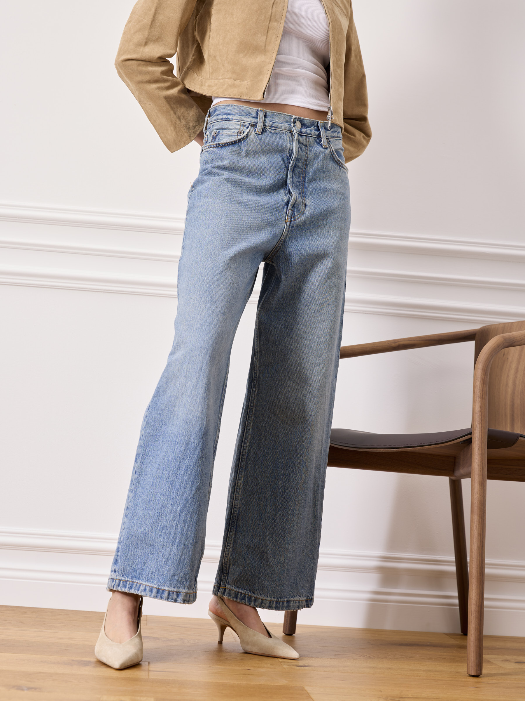 VI Veloursleder Beige, Bekleidung, Jeans, Hosen, Hoher Absatz, Schuh