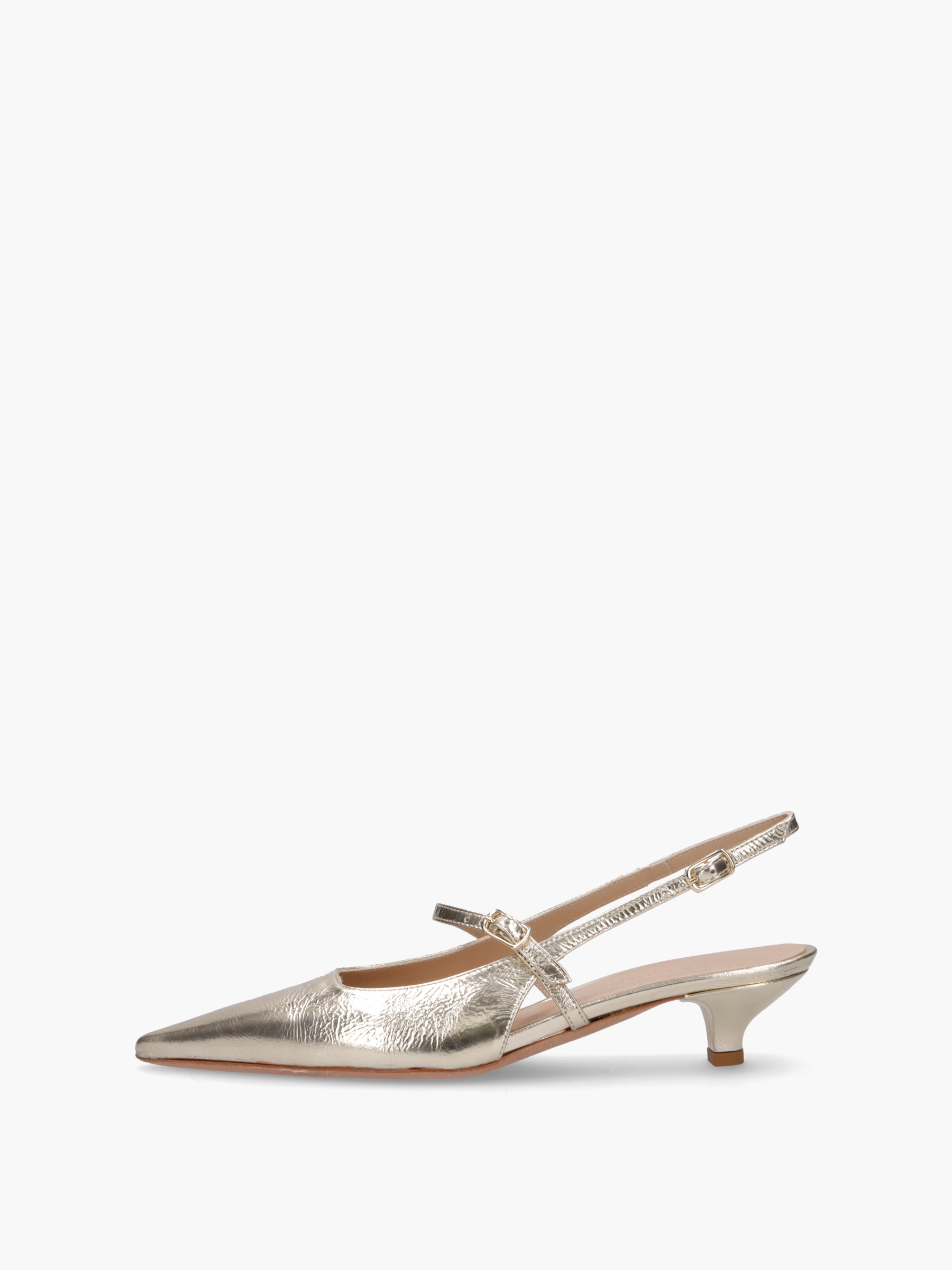 VERA Metallic-Leder Gold, Bekleidung, Schuhwerk, Sandale, Schuh, Hoher Absatz