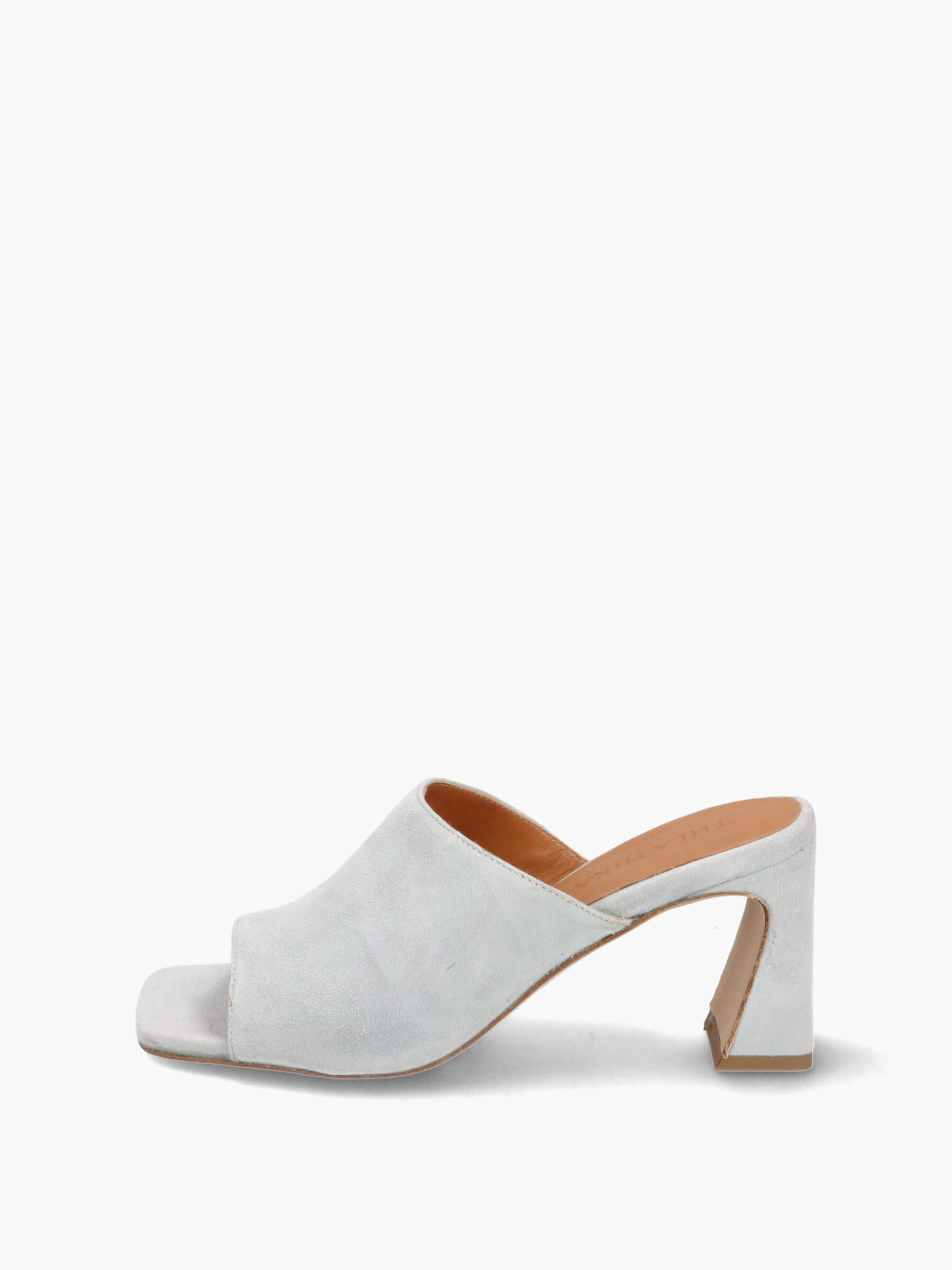 Mules hellblau 70 mm, Bekleidung, Schuhwerk, Schuh, Hoher Absatz, Sandale