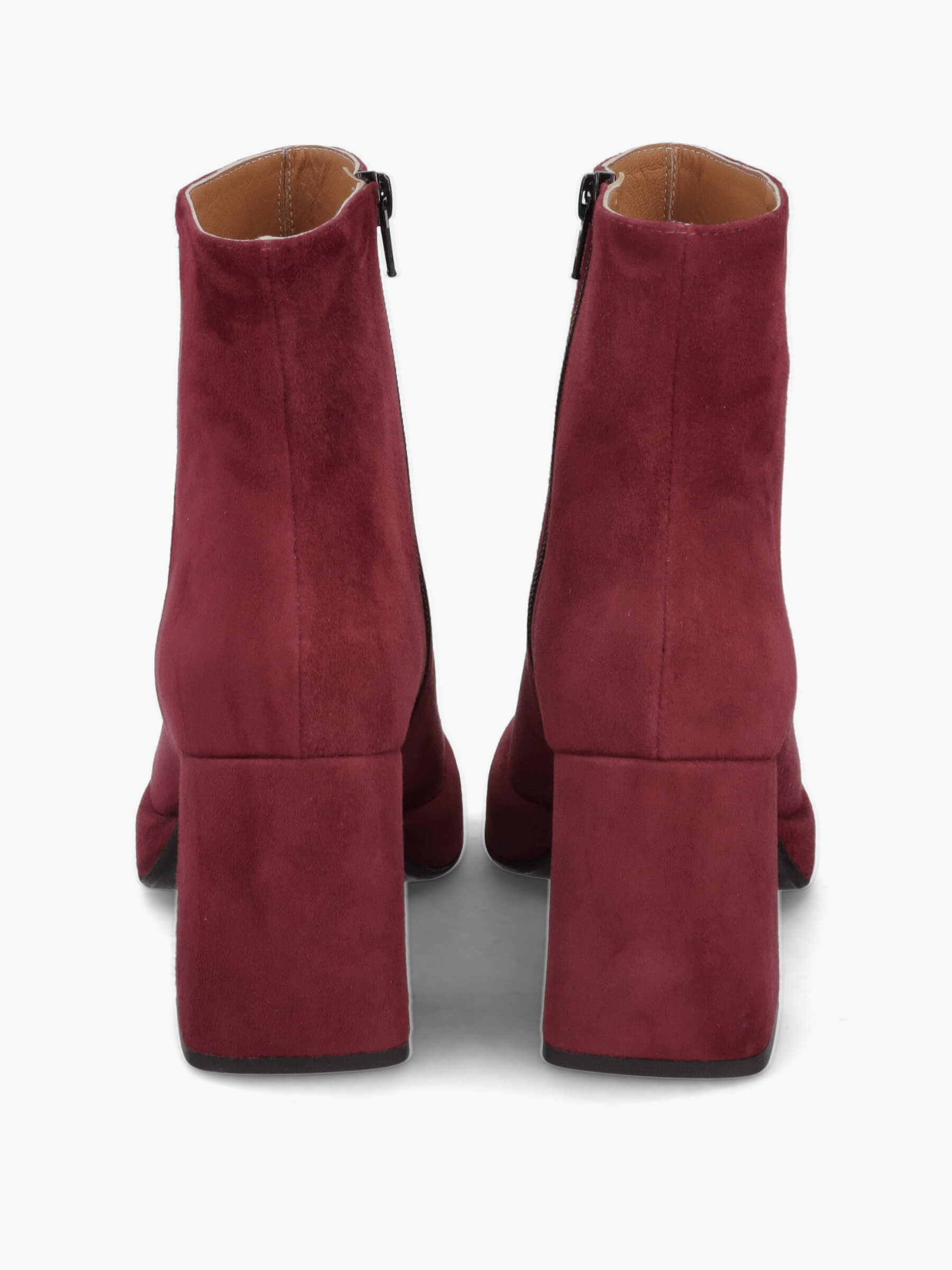 Plateau-Stiefeletten bordeaux 85 mm, Bekleidung, Schuhwerk, Schuh, Wildleder, Hoher Absatz